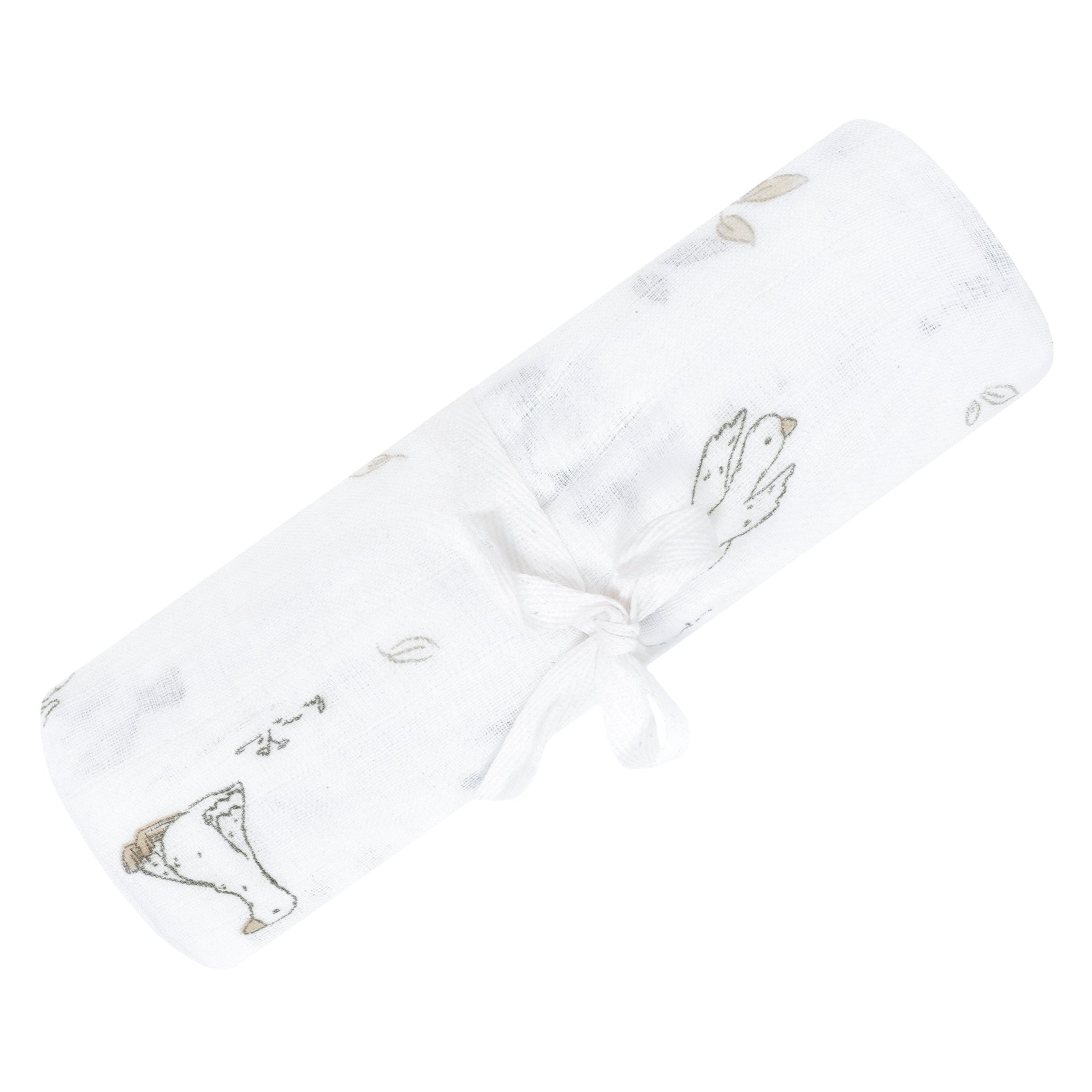 Soft Organic Cotton Muslin Swaddle Blanket for Babies - Breathable & Lightweight for Swaddling, Nursing, and Stroller Use - Goose Print Design