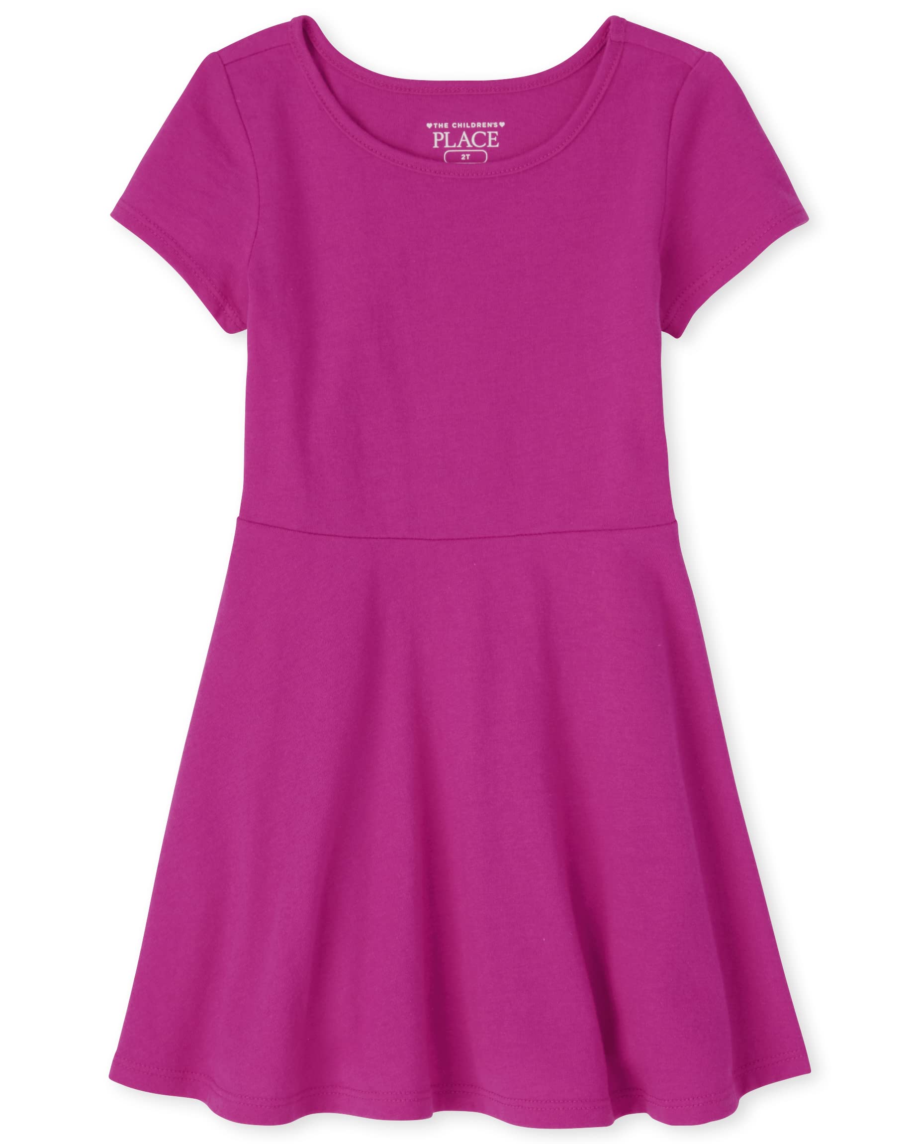 The Children's Place Baby Girls' Basic Skater Dress - Soft Cotton Casual Dress for Toddlers & Infants | Perfect for Playdates, Birthday Parties & Family Outings