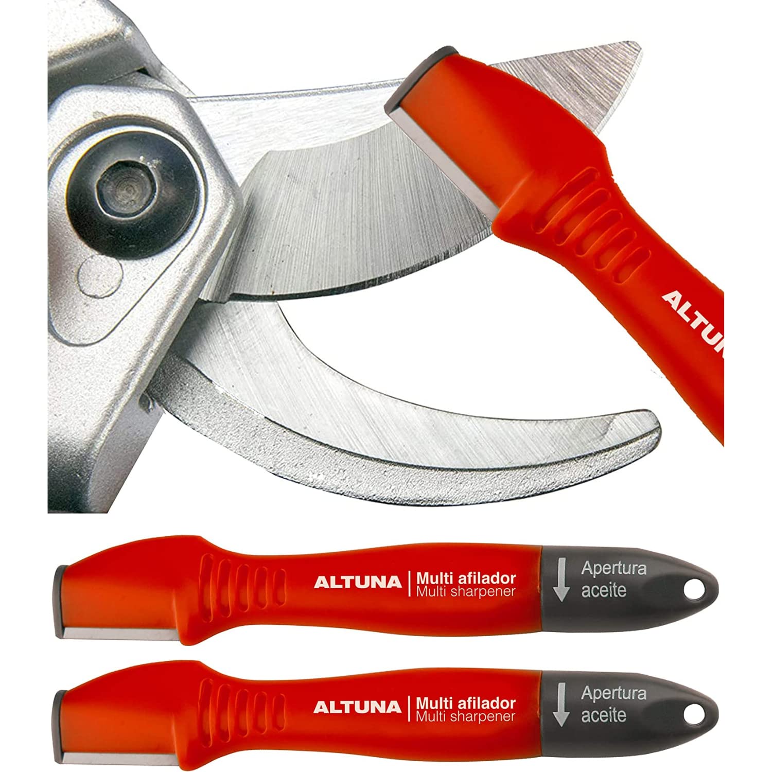 Altuna 2-Pack Tungsten Carbide Pocket Blade Sharpener - Universal Tool Sharpener for Pruning Shears, Hedge Scissors, Clippers & Pocket Knives | Perfect for Gardening, Landscaping & Outdoor Activities