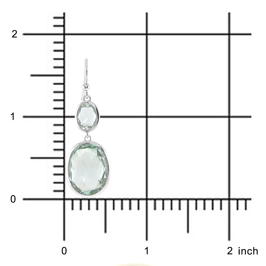 Green Amethyst Raindrop Earrings - Dainty Gemstone Jewelry for Women, Perfect for Weddings, Parties & Everyday Wear