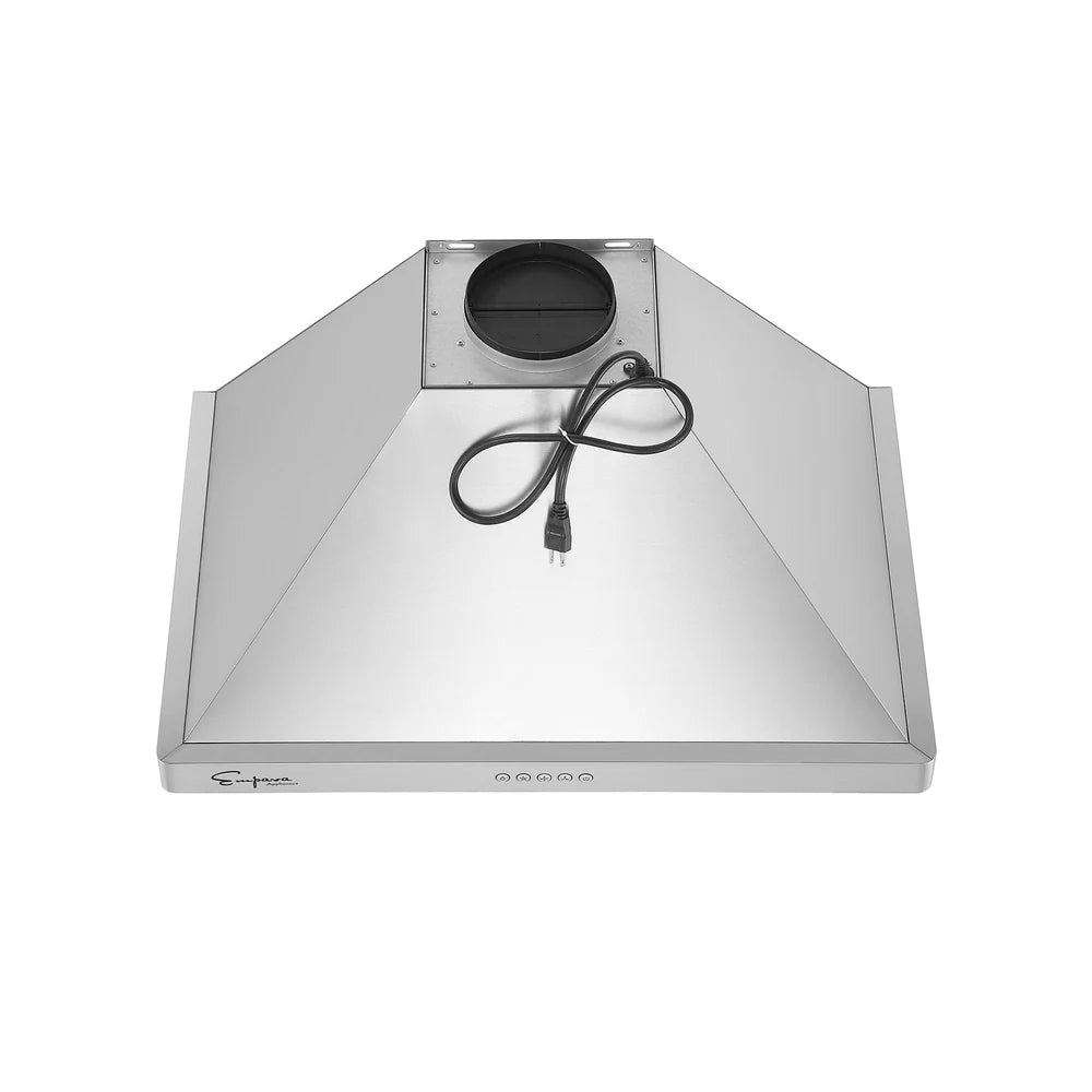 Empava 30-Inch Stainless Steel Wall Mount Range Hood - 400 CFM Ducted Kitchen Vent with Filters | Modern Kitchen Ventilation for Home Cooking & Smoke Removal