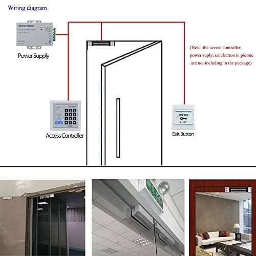 12V 300kg Heavy Duty Electric Door Lock - Stainless Steel Magnetic Strike for Double Unlocking | Waterproof & Durable for Office Buildings, Factory Doors & Security Gates | Ideal for Commercial & Industrial Access Control