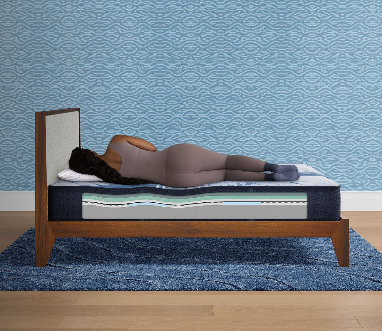 Serta iComfort Aveda Plush Mattress - Queen Size Memory Foam Bed for Back Pain Relief & Pressure Relief, Ultra Soft Cooling Gel Mattress for Side Sleepers - Perfect for Master Bedroom, Guest Room & Apartment Sleeping