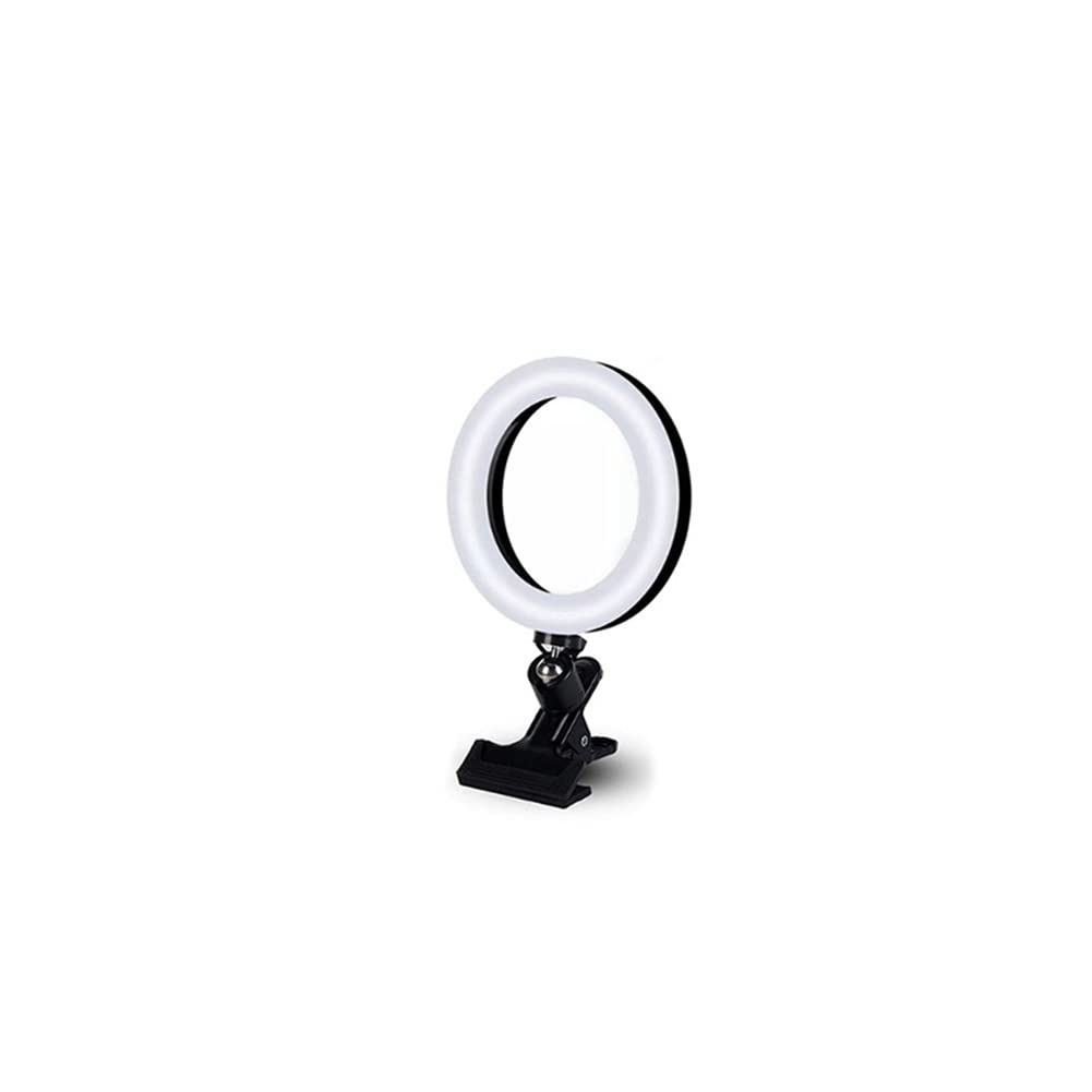BEEOFICEPENG 16cm Selfie Ring Light with Tripod for Laptop & Phone - Perfect for Video Calls & Live Streaming