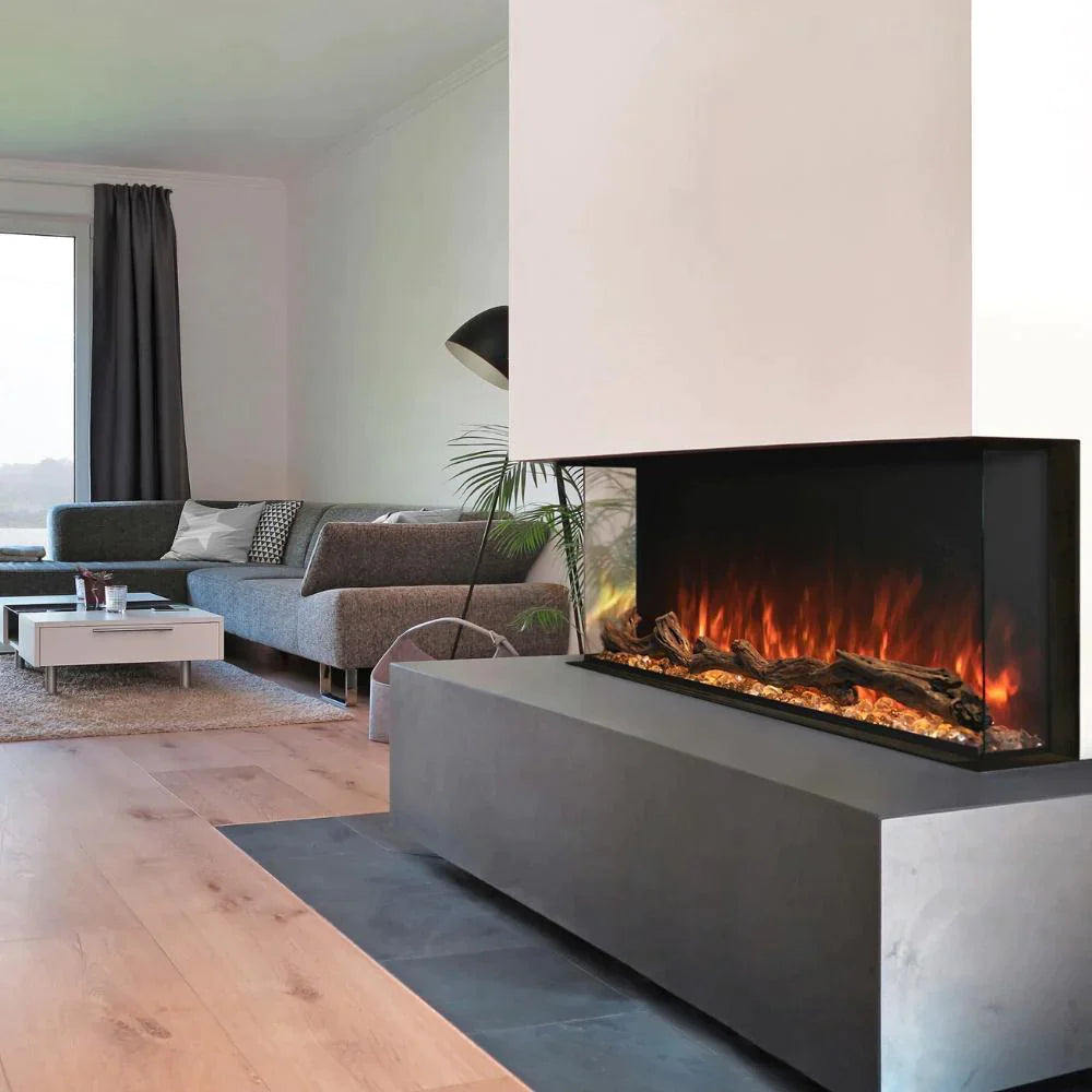 Modern Flames Landscape Pro 120 Inch Slim Series Electric Fireplace - Ultra-Thin Wall Mounted Fireplace with Realistic LED Flames - Perfect for Living Room, Bedroom & Home Theater Ambiance (Model LPM 12016)