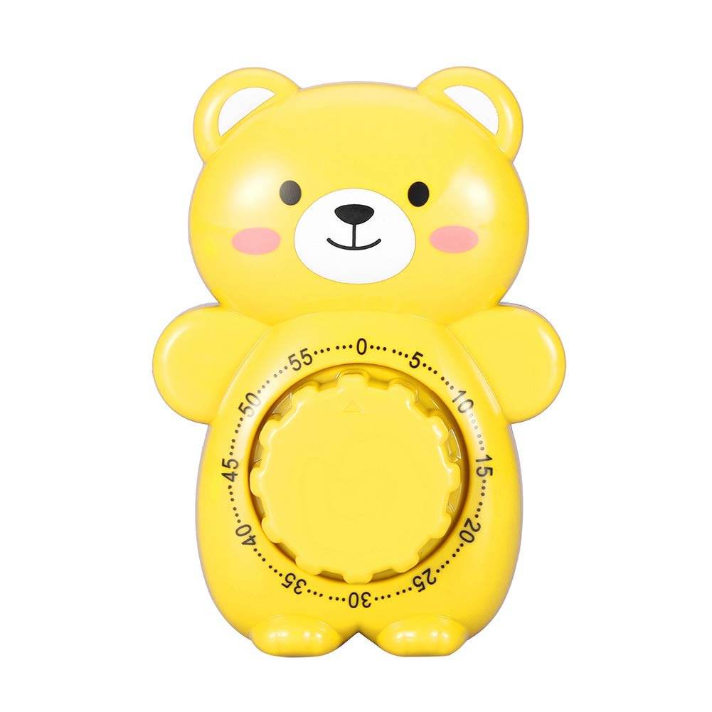 **60-Minute Cartoon Animal Kitchen Timer for Kids - Cute No-Battery Study, Work & Exercise Reminder - Yellow Desktop Decor for Home & Office**    *(Perfect for Cooking, Homework Focus, Fitness Tracking & Playful Home Décor!)*