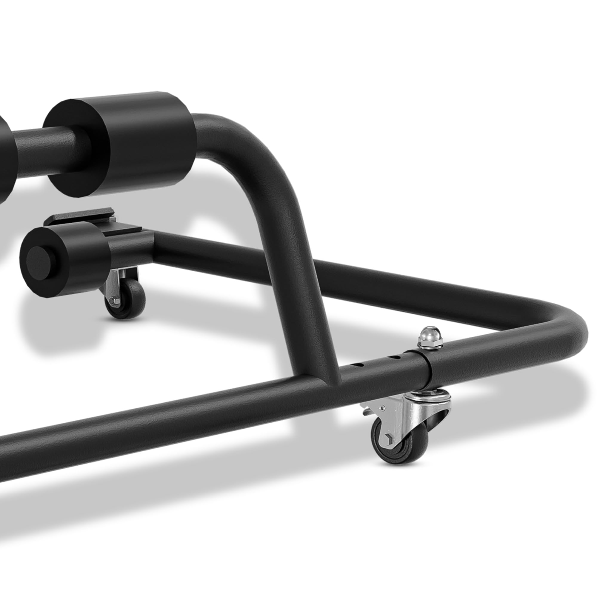 Adjustable Hardtop Storage Rack for Jeep Wrangler JK JL YJ TJ JKU JLU (1976-2025) & CJ-7 - Universal Sliding Cart with Movable Bracket for 2/4 Door Models - Black - Perfect for Garage Organization and Jeep Accessories Storage