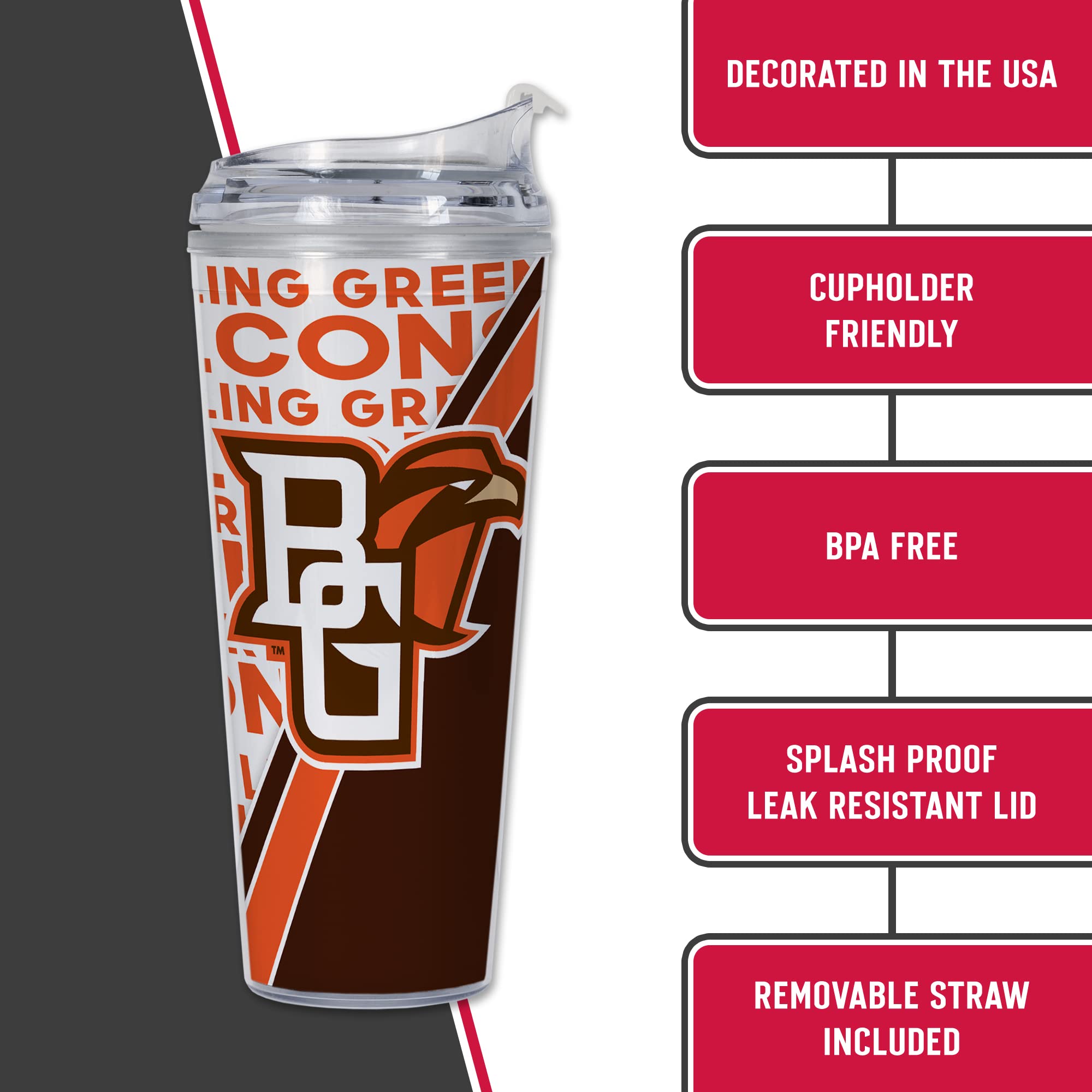 **Rico Industries 24oz Wildlife Acrylic Tumbler with Hinged Lid & Straw - Officially Licensed Double-Wall Insulated Cup for Hot & Cold Drinks - Perfect for Camping, Travel, and Outdoor Adventures**