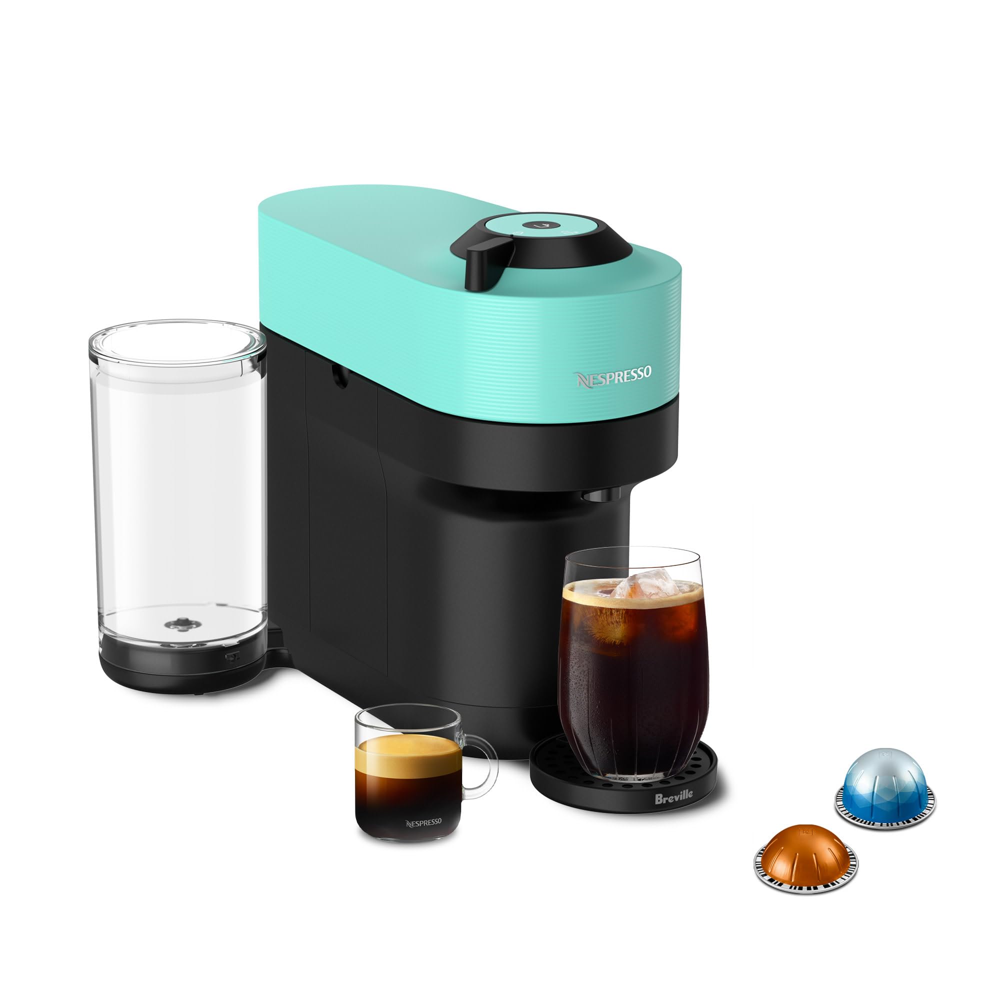 **Nespresso Vertuo Pop+ Coffee and Espresso Maker by Breville, Aqua Mint – Compact Single-Serve Machine for Home & Office – Perfect for Espresso, Coffee, and Latte Lovers**