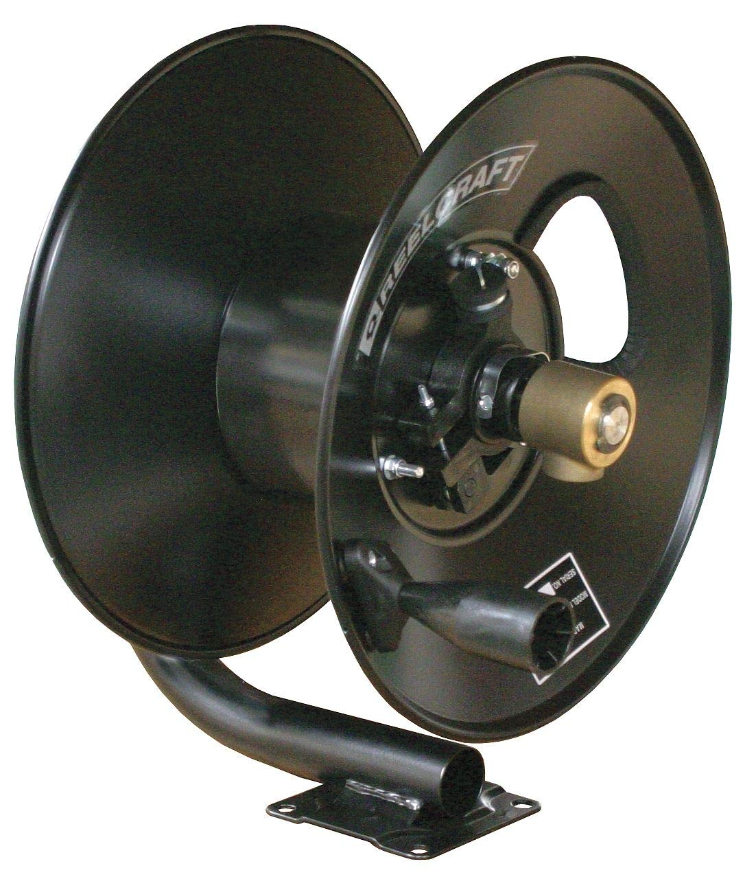Reelcraft CT6050HN 50 ft. Medium Duty Air Water Hose Reel with Hand Crank - Black | Ideal for Garage, Workshop, and Industrial Use