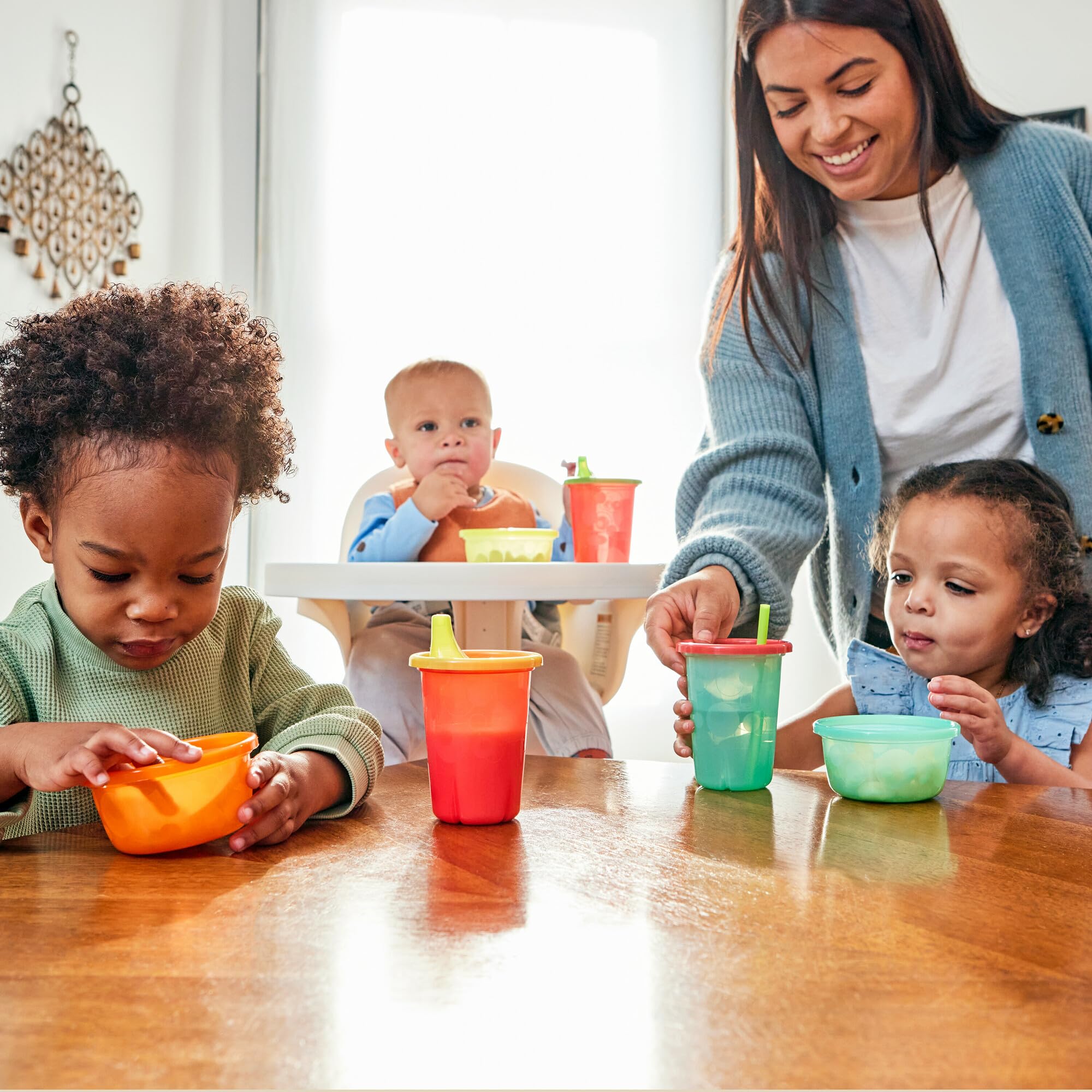 The First Years Take & Toss Toddler Straw Cups - 10oz Spill-Proof Sippy Cups with Snap-On Lids & Straws - BPA-Free Baby Feeding Supplies & Party Essentials (20-Pack) - Perfect for Daycare, Travel & Birthday Parties