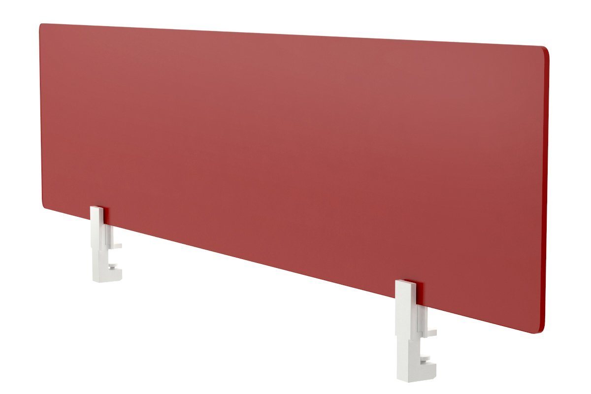 Lean Perspex Screen 400H x 1500W with White Bracket - Clear Acrylic Partition for Office, Retail, and Home Use