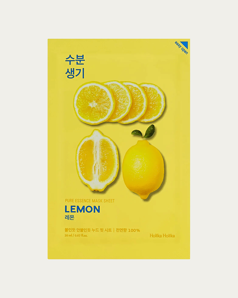 Holika Holika Pure Essence Sheet Mask - Korean Skincare for Hydration & Brightening - Perfect for Daily Use & Spa Nights