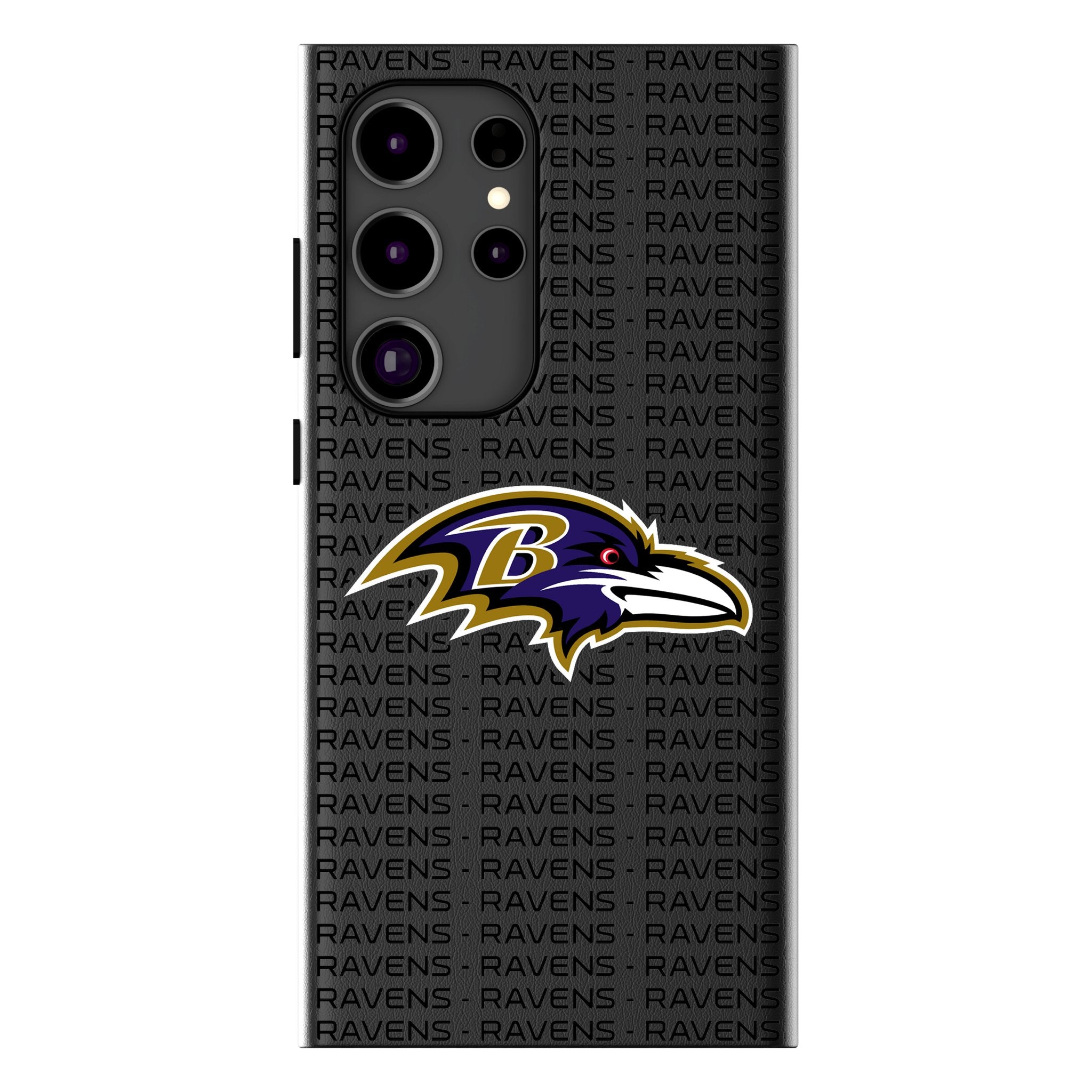 Baltimore Ravens MagSafe Compatible Phone Case for Samsung Galaxy - Durable Text Backdrop Design - Perfect for Game Day, Travel & Everyday Use