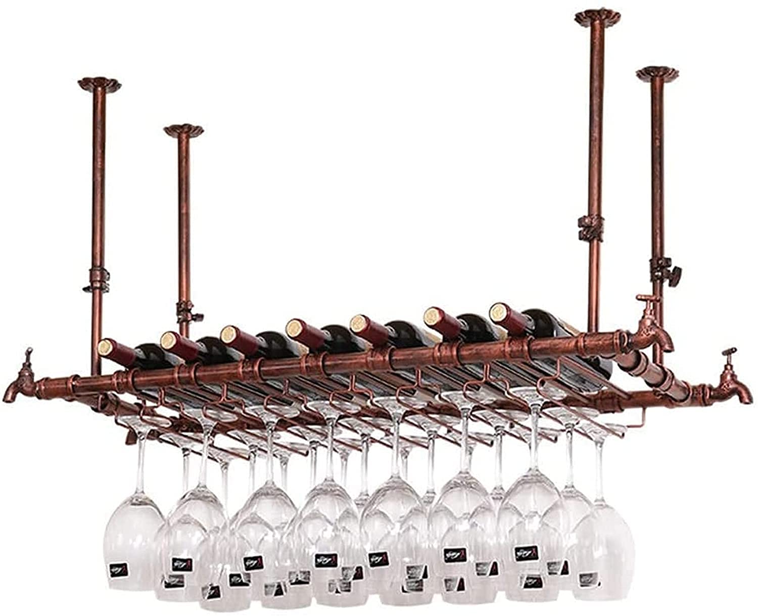 Hanging Wine Glass Rack - Creative Stemware Holder for Bar Decor, Wall Mounted Wine Cup Organizer | Perfect for Kitchen, Dining Room & Home Bar Storage
