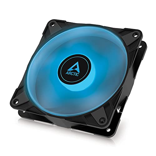 ARCTIC P12 PWM PST RGB - 120mm High Static Pressure PC Case Fan with 200-2000 RPM, 4-Pin RGB LED, Black - Ideal for Gaming PCs, Workstations & PC Cooling Systems