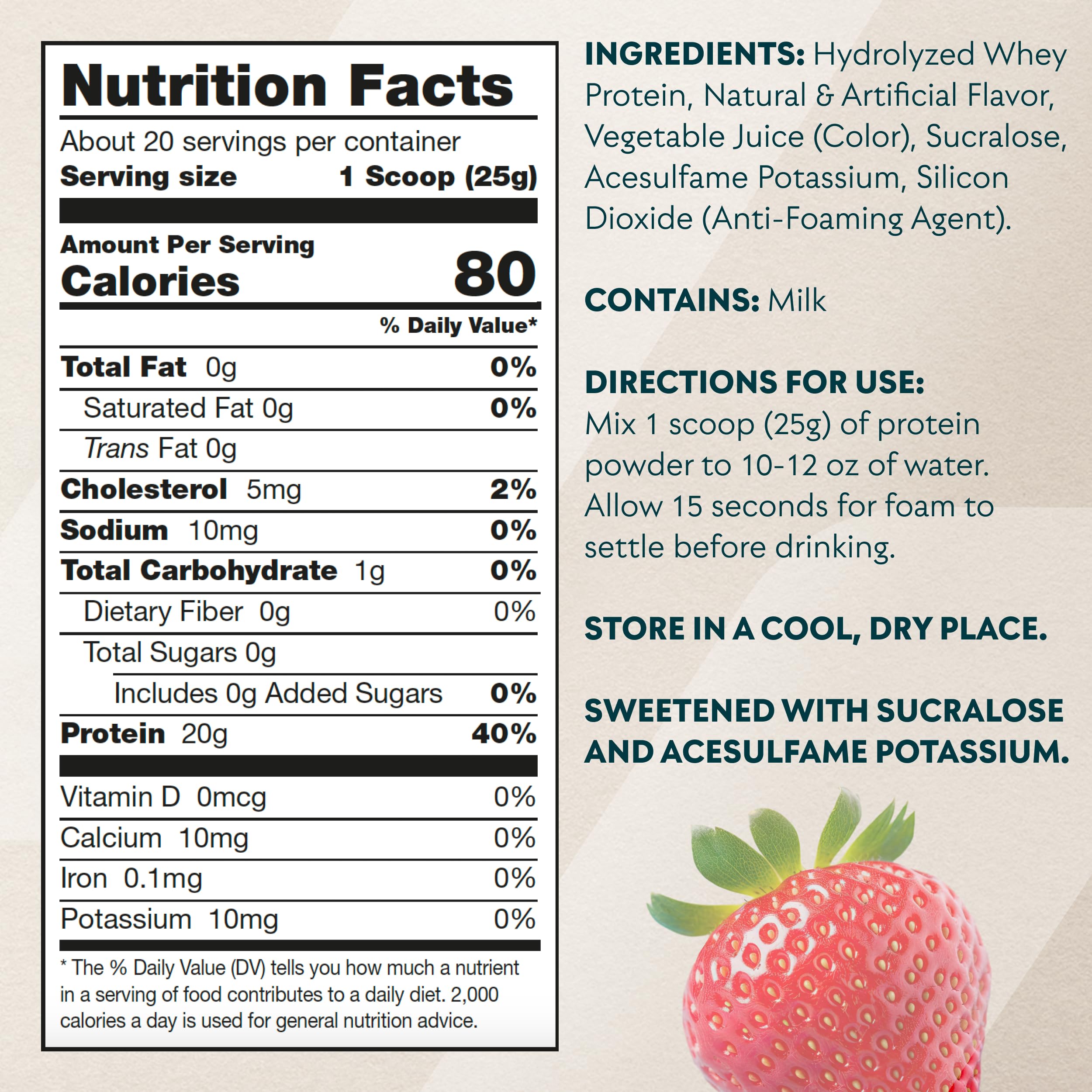 Myprotein Clear Whey Isolate Protein Powder - 1.1 Lb (20 Servings) Strawberry Flavor, 20g Protein per Serving, Naturally Flavored, Low Sugar, Post-Workout Recovery Drink Mix for Gym, Fitness & Weight Loss