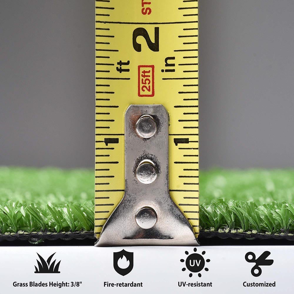 Premium 130x5ft Outdoor Grass Carpet with Drainage Holes - 2 Pack (65x5ft Each) - Artificial Turf for Patio, Balcony & Garden - Perfect for Pets, Play Areas & Landscaping
