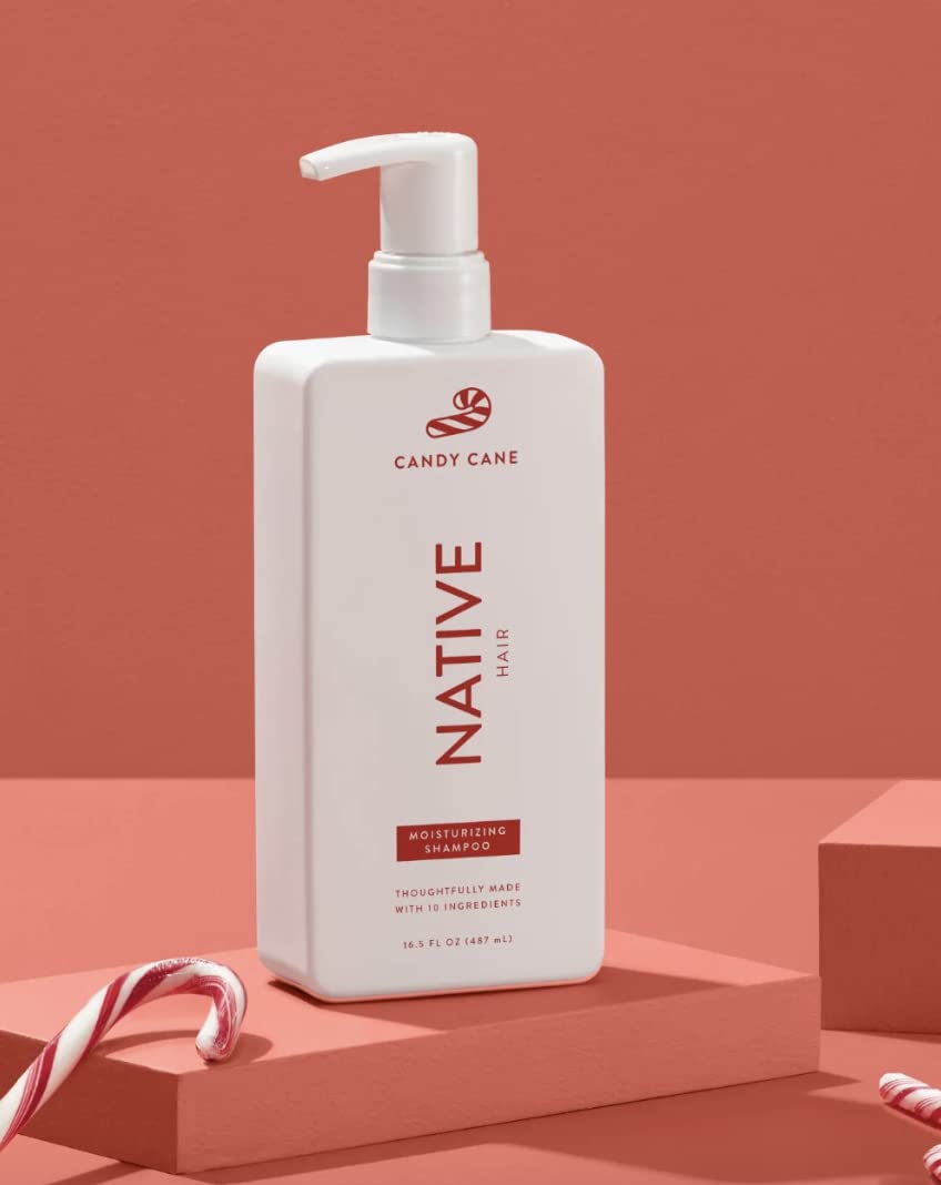 **Natural Shampoo and Conditioner Set - Sulfate Free, Paraben Free, Dye Free with Clean Ingredients | 16.5 oz (Candy Cane, Moisturizing) | Gentle Hair Care for Dry & Damaged Hair - Perfect for Daily Use & Holiday Gifts**