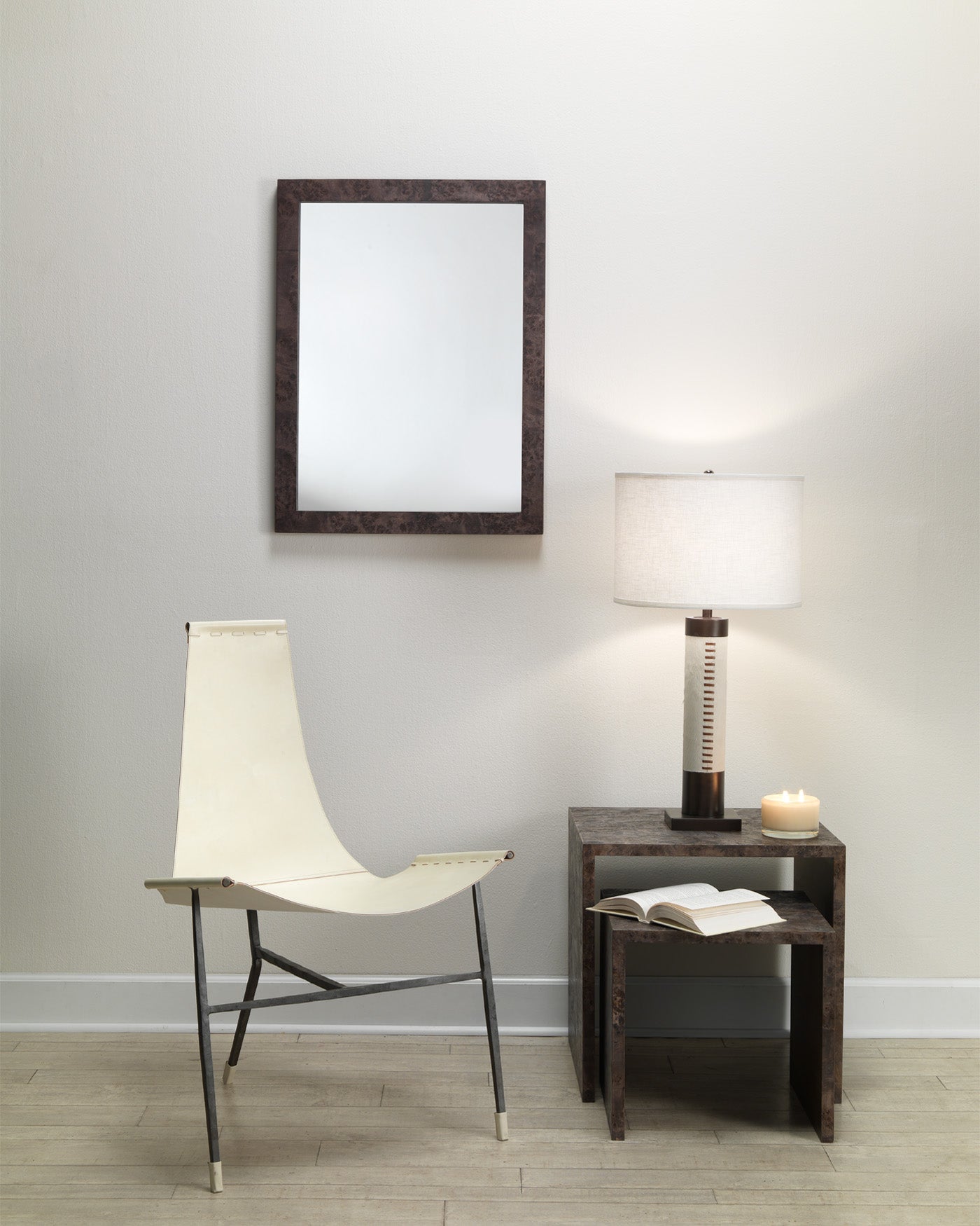 Chandler Rectangle Mirror - Charcoal Black Wall Mirror for Bathroom, Bedroom & Living Room Decor - Modern Framed Mirror for Home & Office