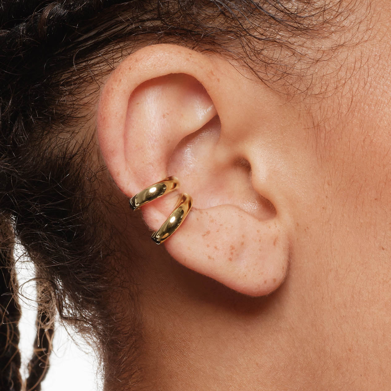 Gold Plain Bar Hinge Ear Cuff Set - Minimalist Dainty Ear Cuffs for Women - Perfect for Parties, Weddings & Everyday Wear