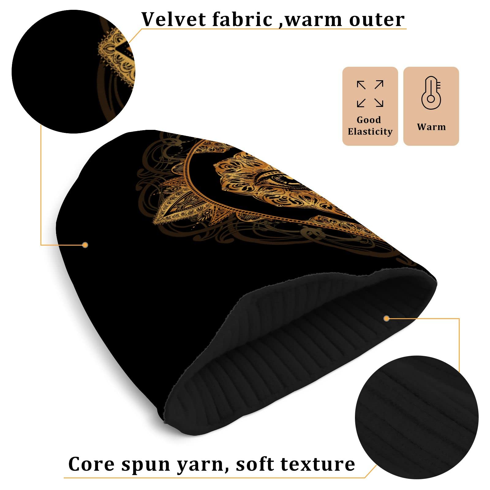 Unisex Beanie Knit Hats for Men & Women - Gothic Winter Skull Cap for Cold Weather, Outdoor Activities & Street Fashion