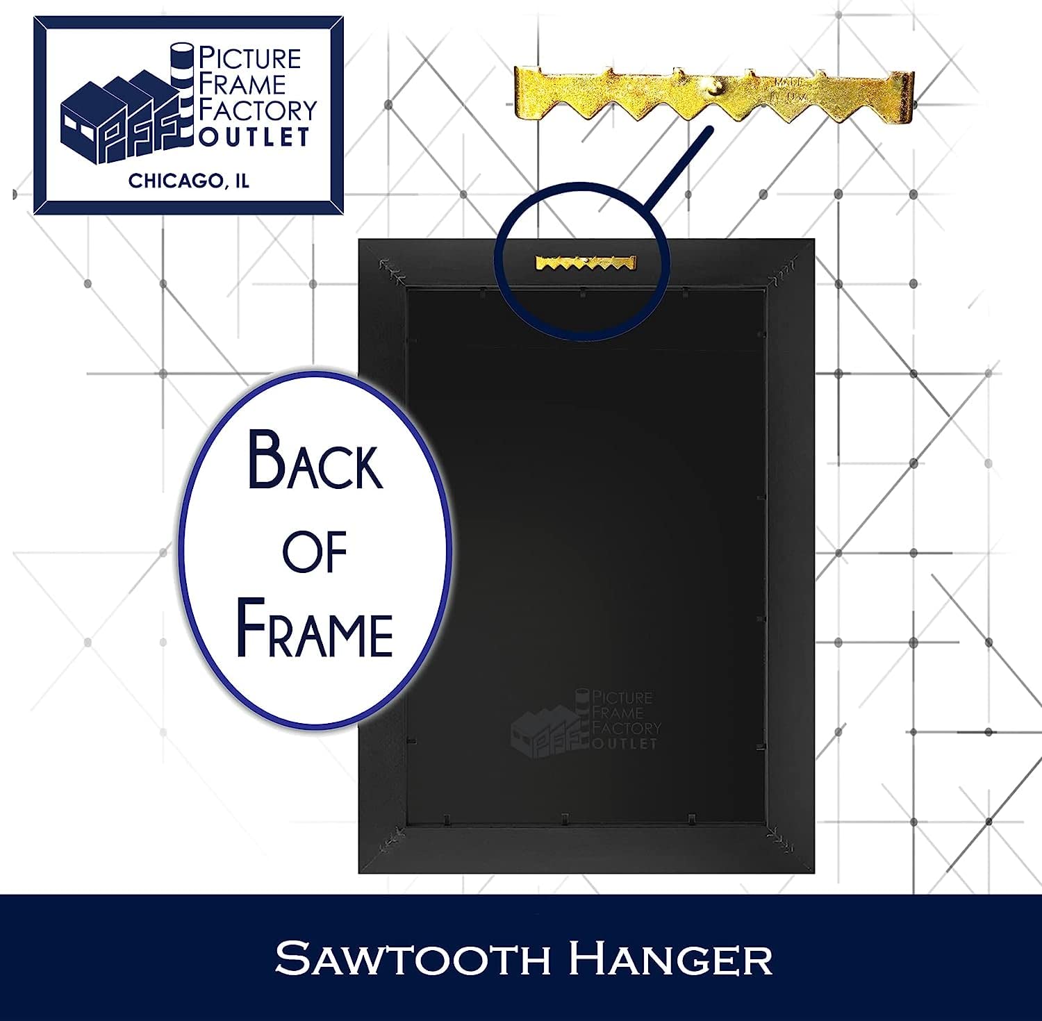 12x16 Black Picture Frame with 1.25
