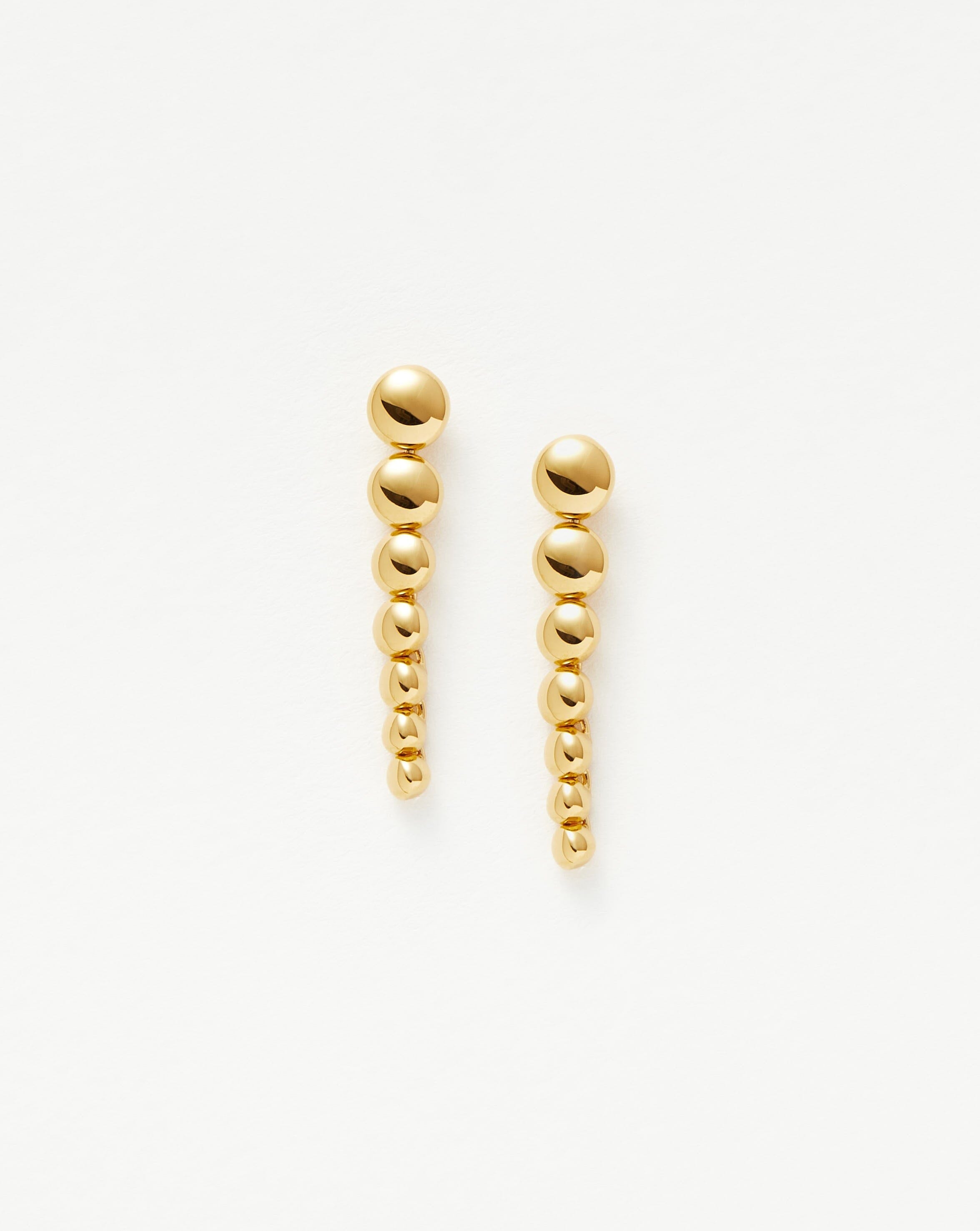 18k Gold Vermeil Beaded Drop Earrings for Women - Elegant Dangling Jewelry for Parties, Weddings & Special Occasions