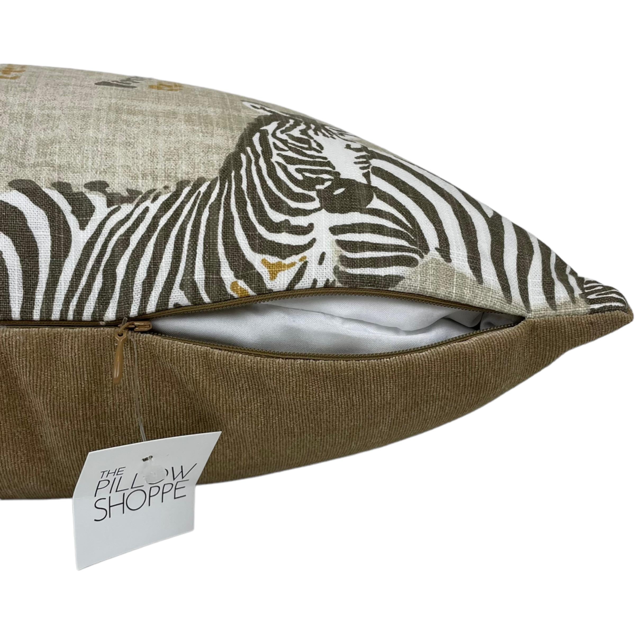 Africana Taupe Throw Pillow 17x17 - Soft Decorative Cushion Cover for Sofa, Bed & Living Room - Boho Home Decor Accent Pillow