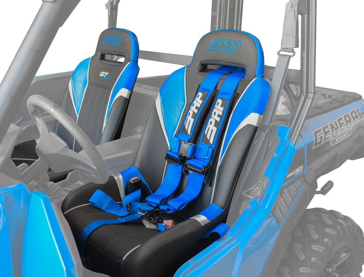 PRP SB5.3B 5-Point Racing Harness with 3-Inch Wide Blue Safety Belts - Ideal for Off-Road Vehicles, Rally Cars & Motorsports Safety Gear
