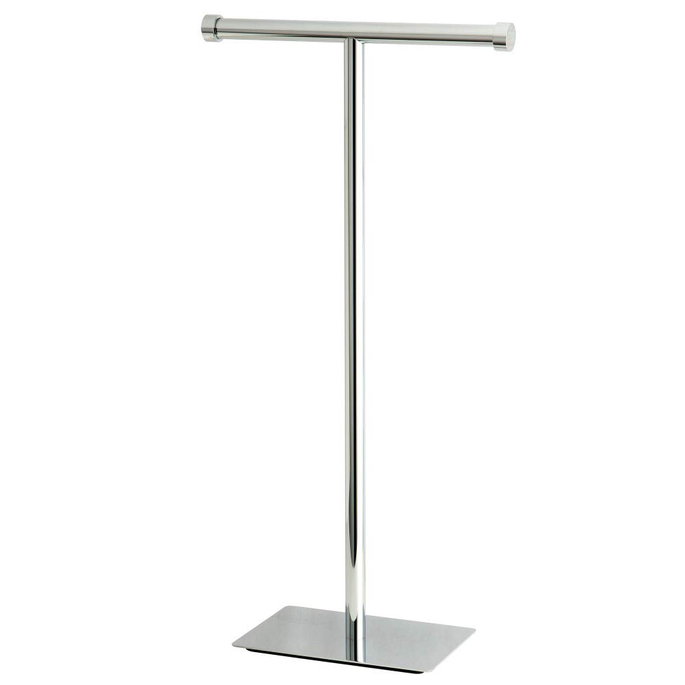 Kingston Brass Claremont Freestanding Toilet Paper Holder - Polished Chrome Bathroom Tissue Stand (11.63
