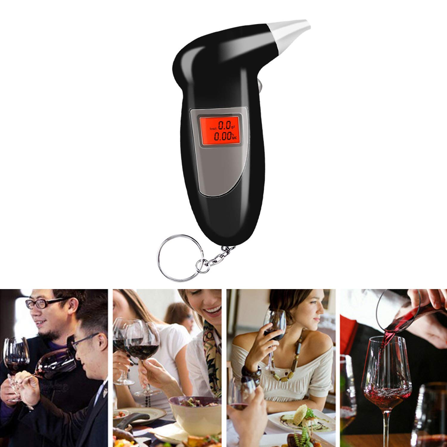 Professional Portable Breathalyzer - Accurate Personal & Car Alcohol Tester for Safety, Workplace, and Law Enforcement Use