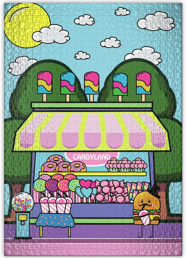 Candyland 1000 Piece Jigsaw Puzzle for Adults - Colorful Fantasy Landscape Puzzle Game - Perfect for Family Game Night, Stress Relief & Home Decor
