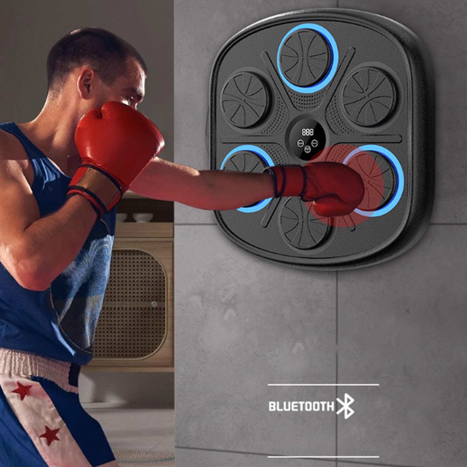 Beatpunch Boxing Machine for Adults & Kids - Wall Mounted Music Punching Bag with 9 Modes - Perfect for Home Gym, Stress Relief & Fitness Training