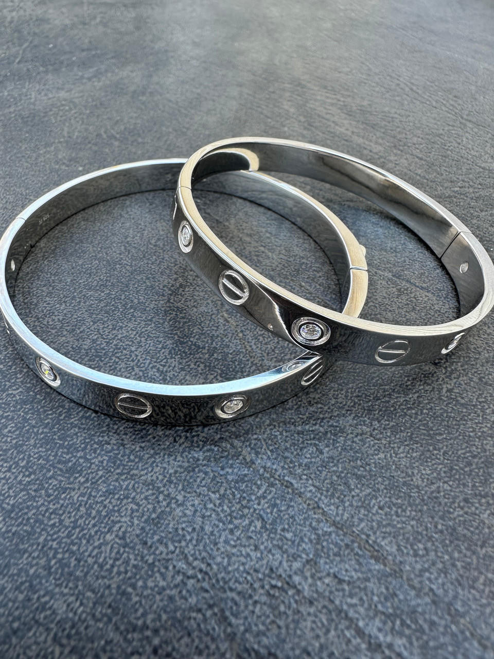 Moissanite Love Bangle Bracelet - 925 Sterling Silver Luxury Jewelry for Women - Perfect for Weddings, Anniversaries & Special Occasions