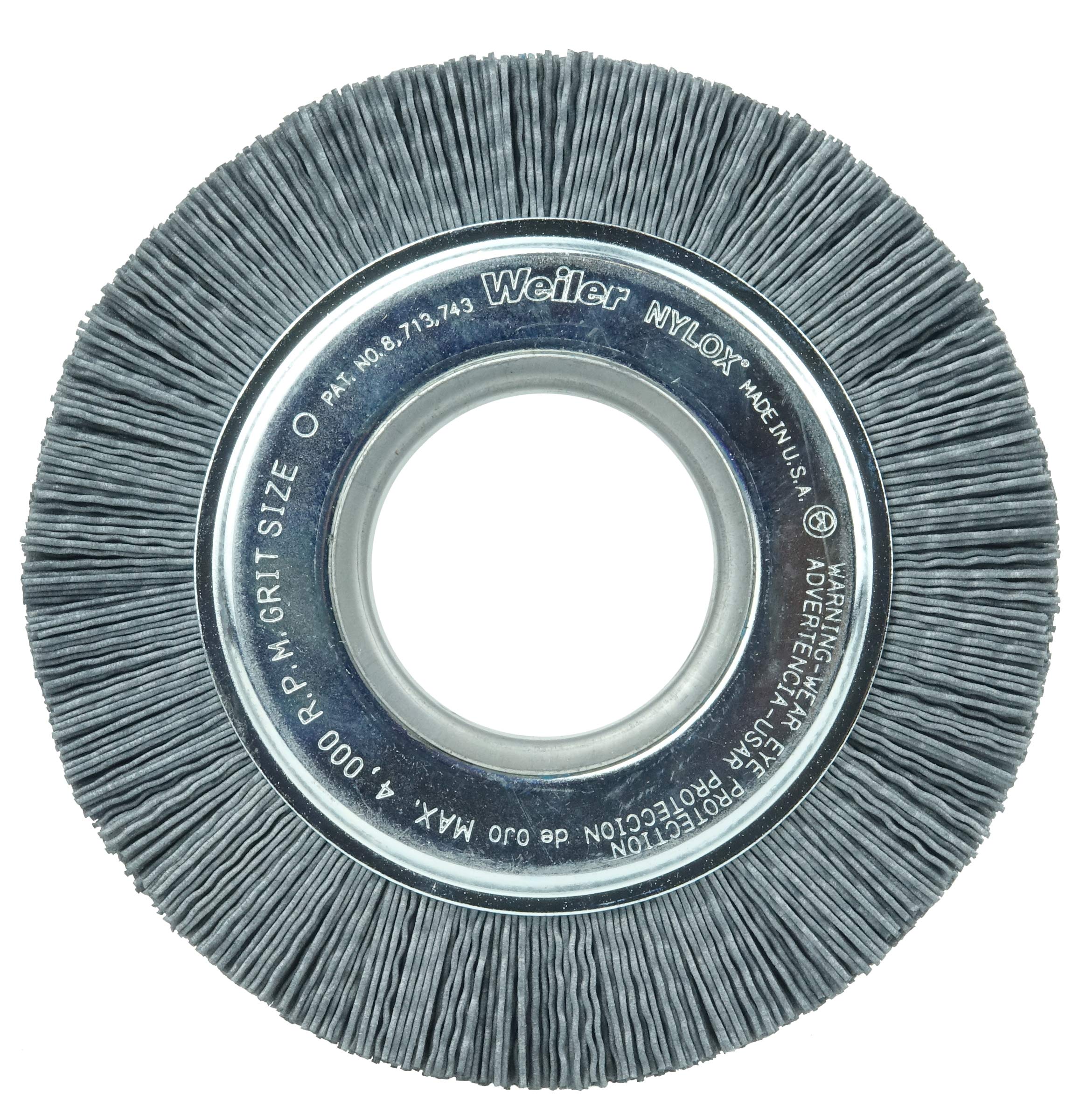 Weiler 83011 6-Inch Crimped Filament Nylox Wheel - .022/120SC Fill with 2-Inch Arbor Hole | Made in USA | Ideal for Metal Finishing & Surface Preparation