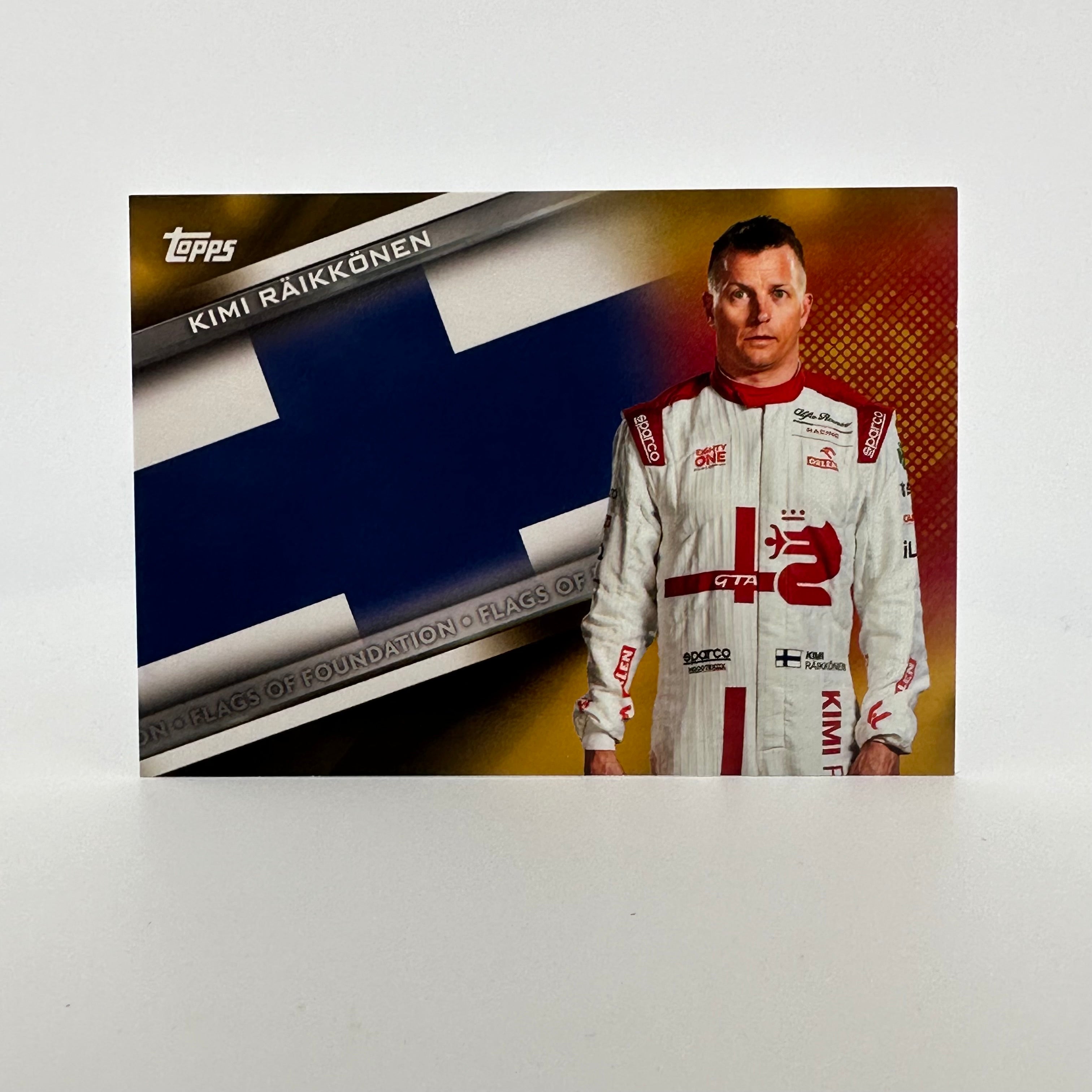46/50 Gold Kimi Raikkonen #FF KR Flags Of Foundation - Limited Edition Collectible for F1 Fans & Motorsport Enthusiasts
