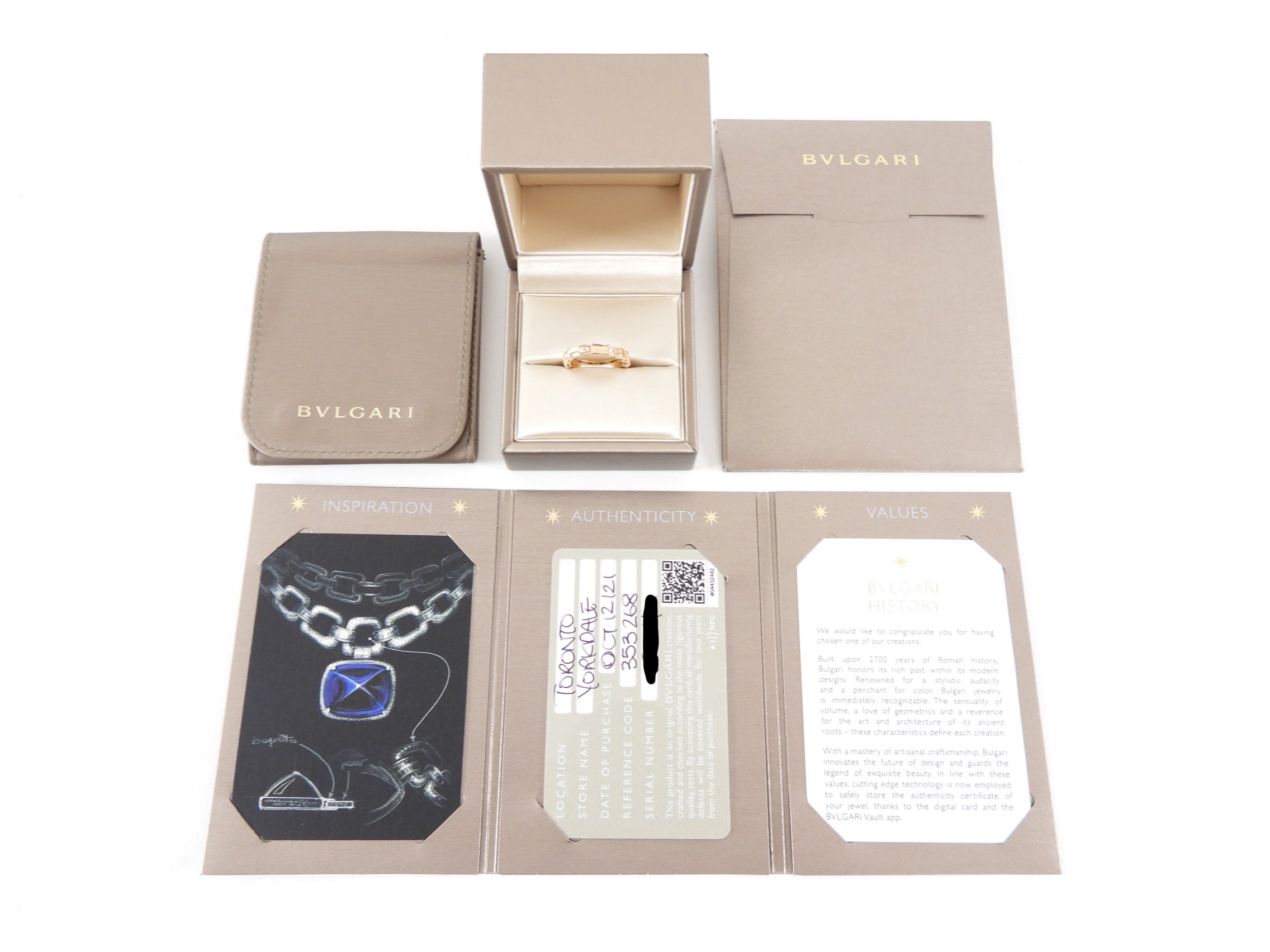 Bvlgari 18k Rose Gold Diamond Serpenti Viper Ring - Size 51 / 5.5 - Luxury Jewelry for Women, Perfect for Weddings, Parties & Special Occasions