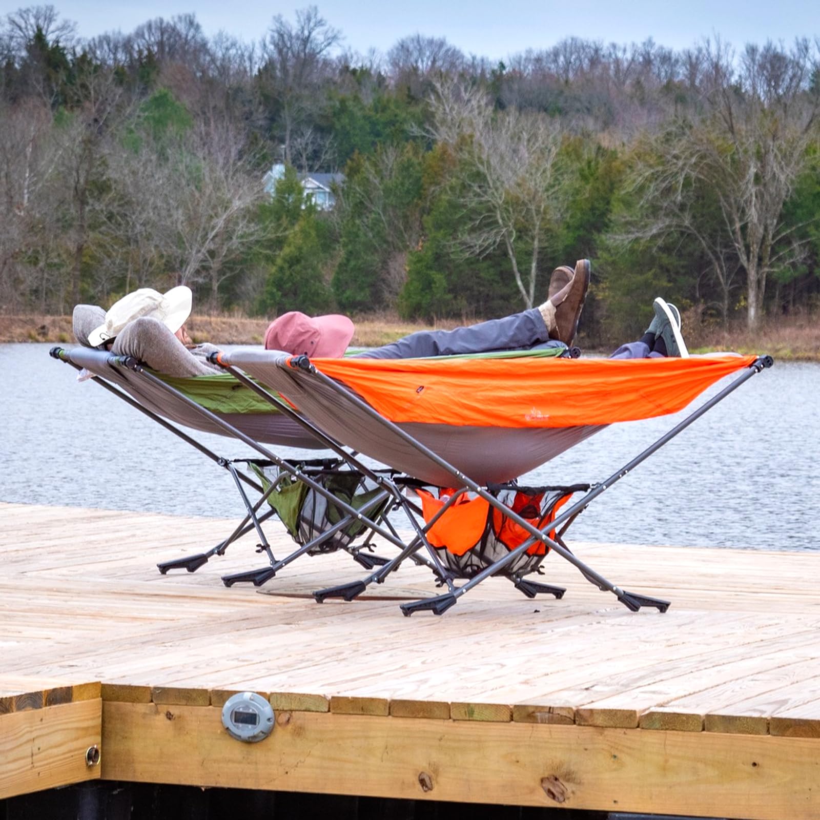 2Pack Portable Hammock with Stand - World's Best Mock ONE® Foldable Hammock Set with Adjustable Sunshade Canopy | Perfect for Indoor, Outdoor, Camping, Beach, Backyard & Travel | Lightweight & Compact for Easy Storage & Transport