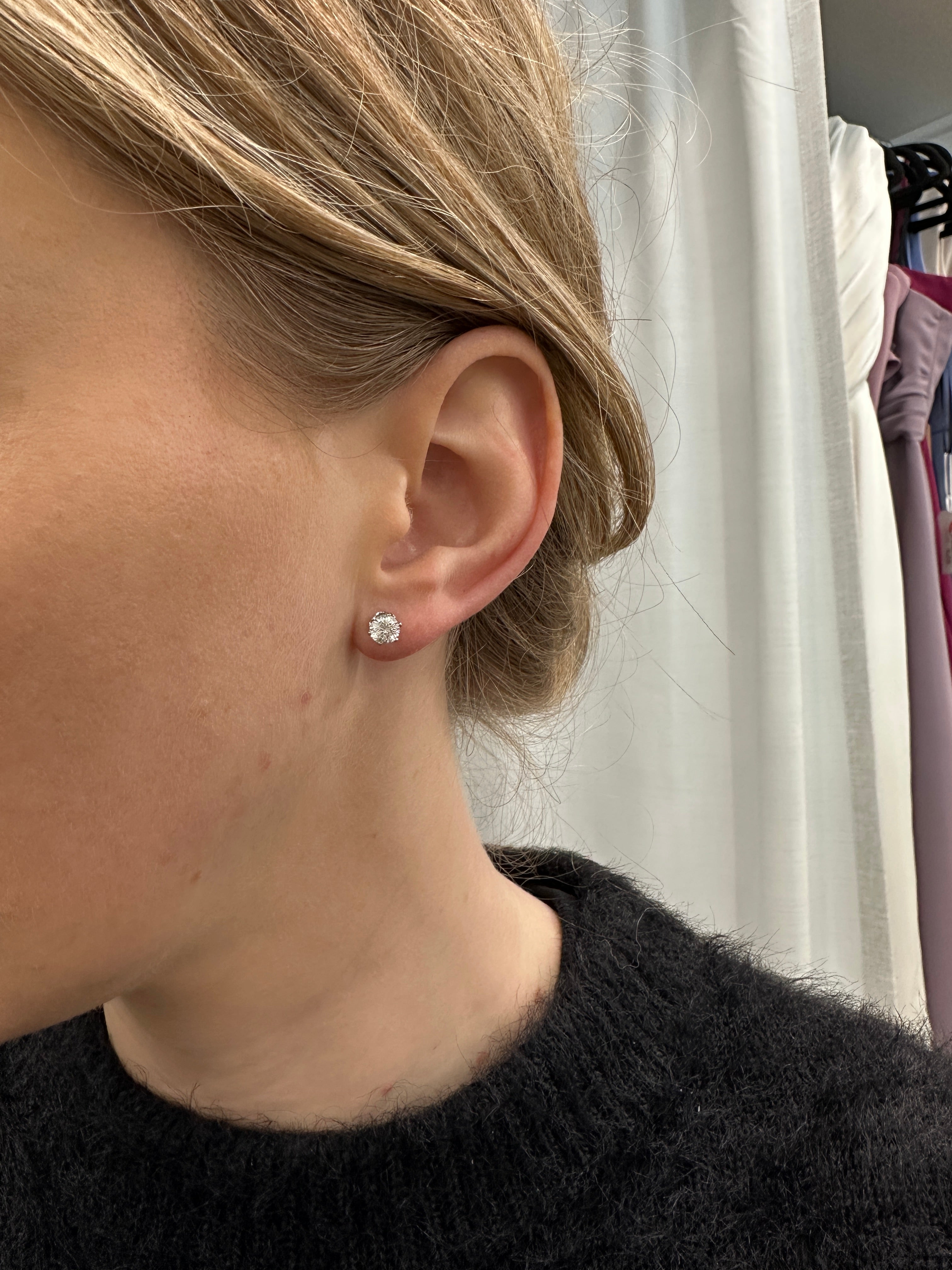 Small Crystal Stud Earrings for Women - Sparkling Cubic Zirconia Studs - Hypoallergenic Stainless Steel Earrings for Daily Wear & Special Occasions