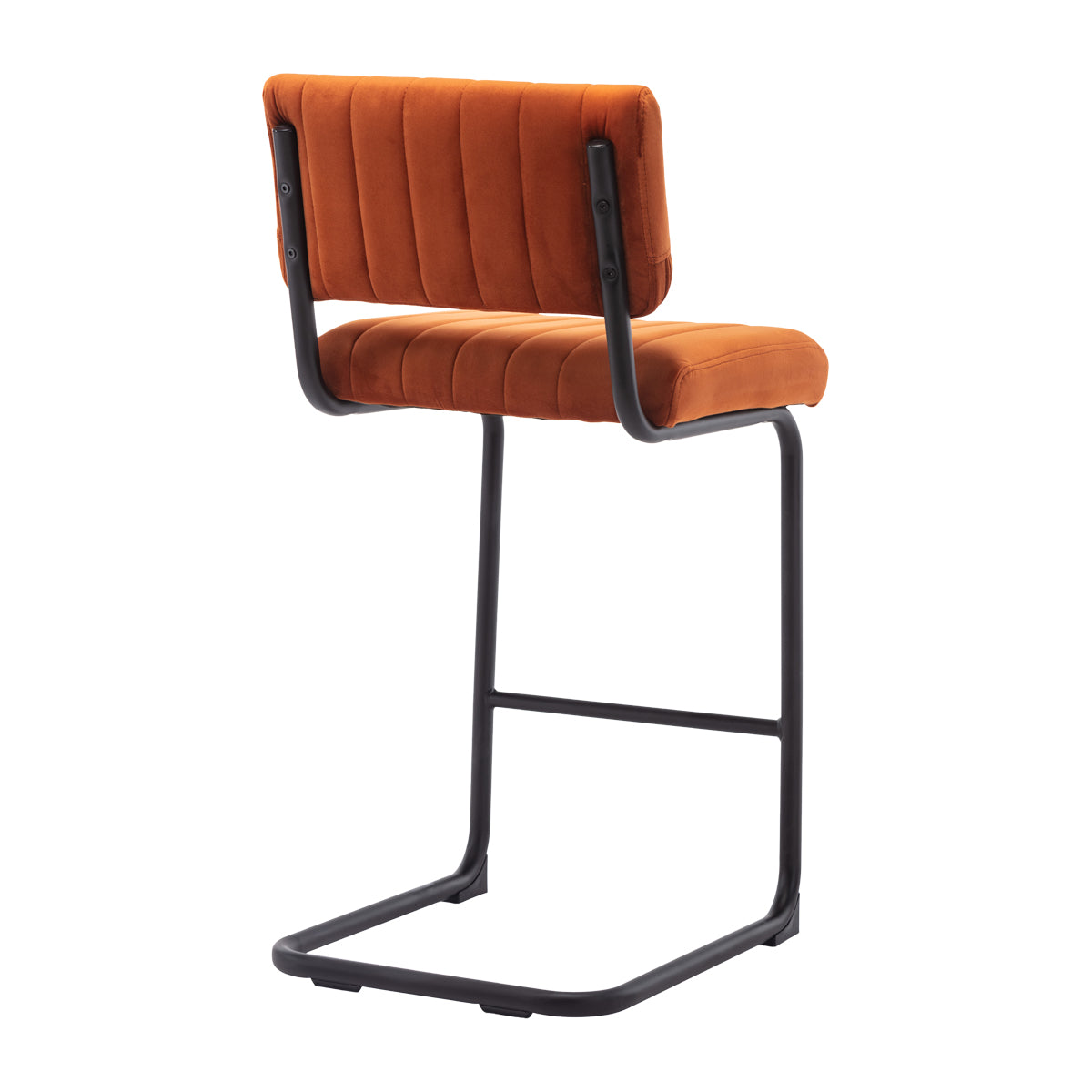 Luxury Blake Velvet Bar Stool - Modern Kitchen Island & Counter Height Stool with Padded Seat - Perfect for Home, Cafe & Restaurant Decor
