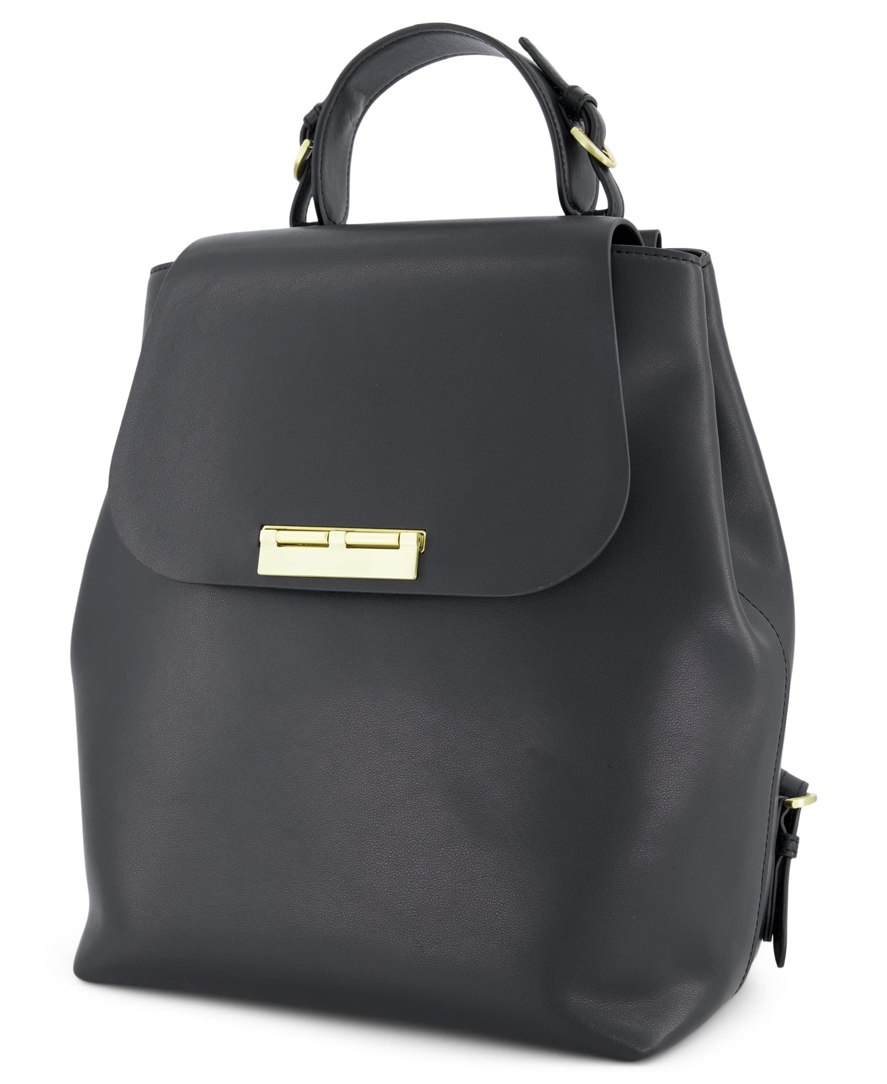 ZAC Zac Posen Women's Fashion Backpack - Stylish Black Leather Laptop Bag for Work, Travel & College | Water-Resistant & Spacious Design