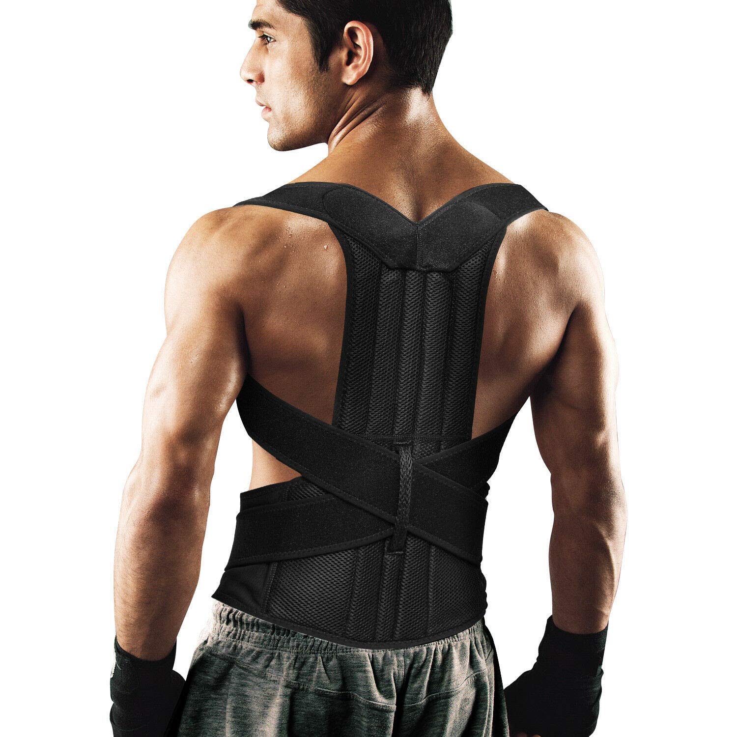 Best Back Brace Posture Corrector for Women & Men - Adjustable Lumbar Support Belt for Pain Relief & Improved Posture - Large Size for Office, Gym & Daily Use