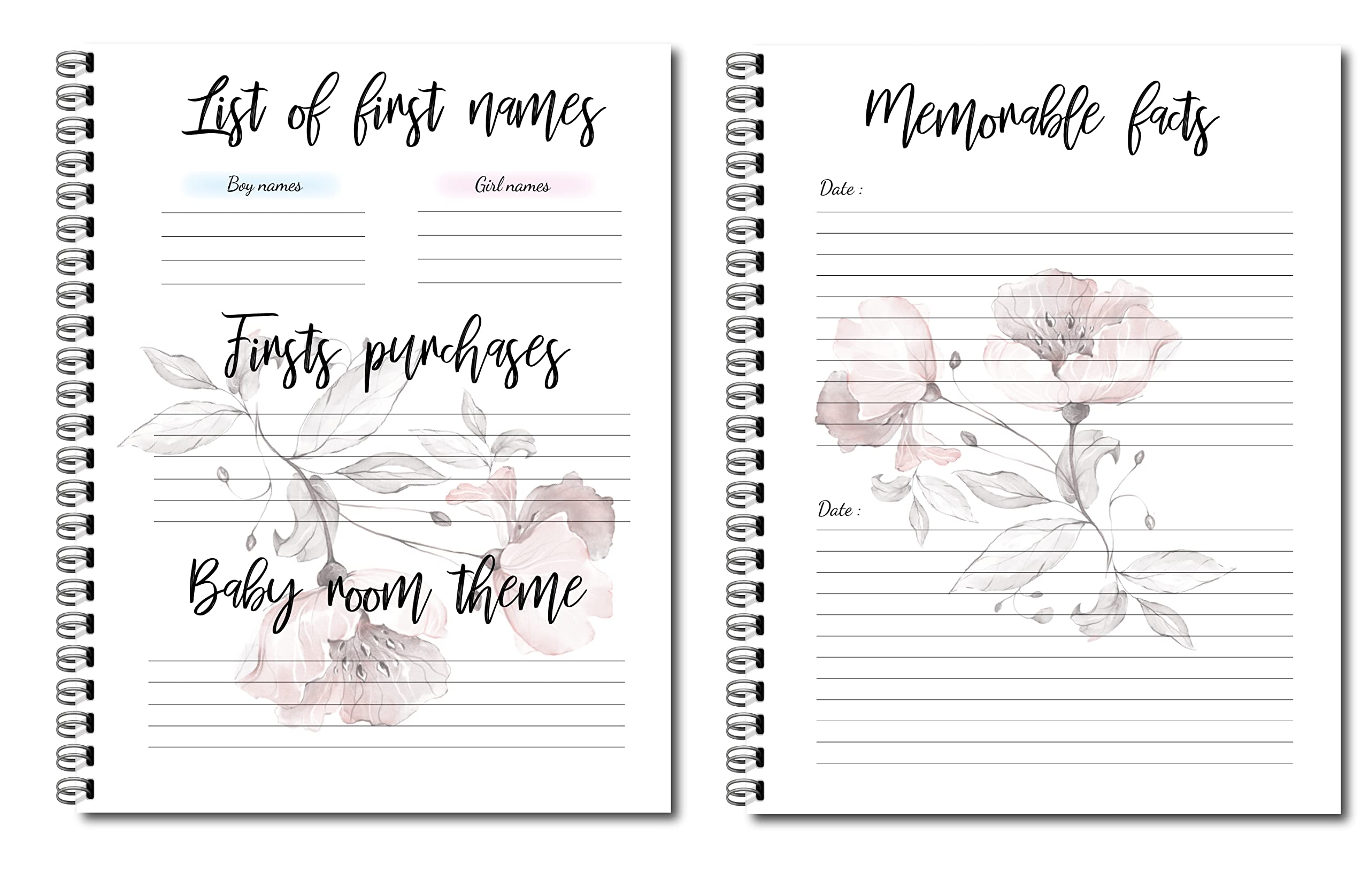 Pregnancy Journal in English - Track Your Baby's Growth & Memories | Perfect for Expecting Moms & Baby Shower Gifts