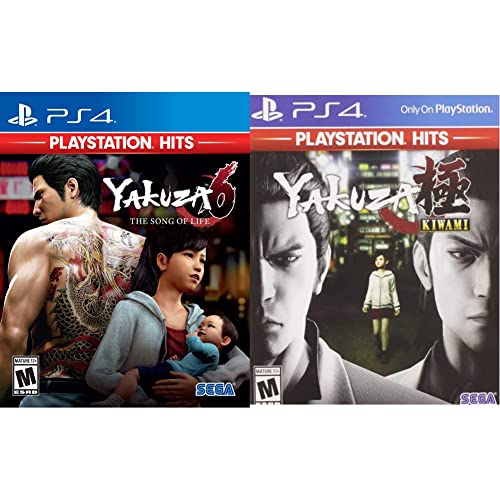 Yakuza 6: The Song of Life & Yakuza Kiwami - PS4 Standard Edition & PlayStation Hits Bundle | Action-Adventure Game for Adults | Perfect for Crime Drama Fans & Open-World Gaming Enthusiasts