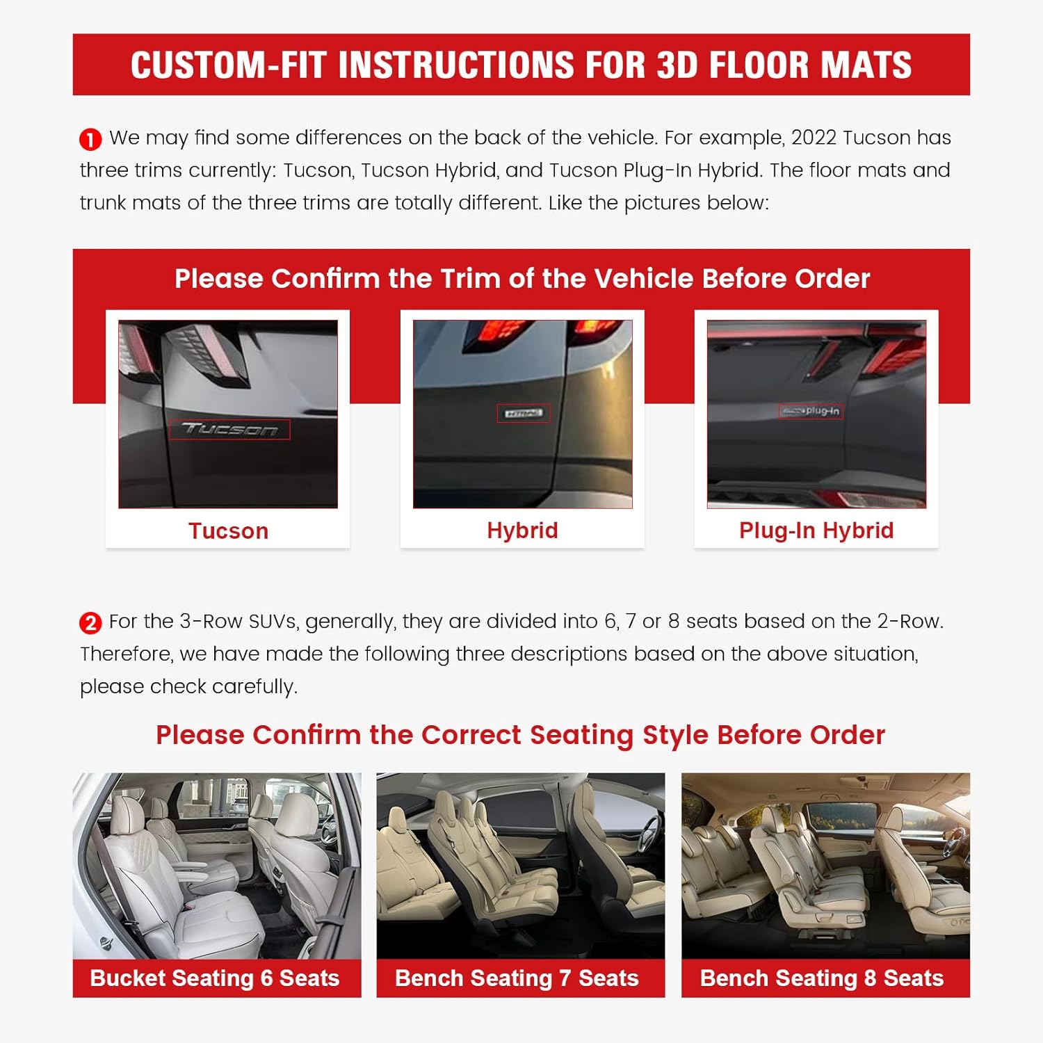 IKON All-Weather TPE Floor Mats for 2022-2025 Genesis GV70 - 1st & 2nd Row Custom Fit Car Floor Liners - Durable Protection for Rain, Snow, Mud - Perfect for Daily Commute, Road Trips & Family Adventures