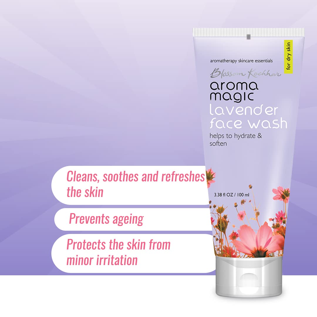 Aroma Magic Combo - Lavender Face Wash for Dry Skin & Cucumber Sunscreen Lotion SPF 30 (100ml x 2) | Hydrating Skincare Set for Daily Face Care & Sun Protection