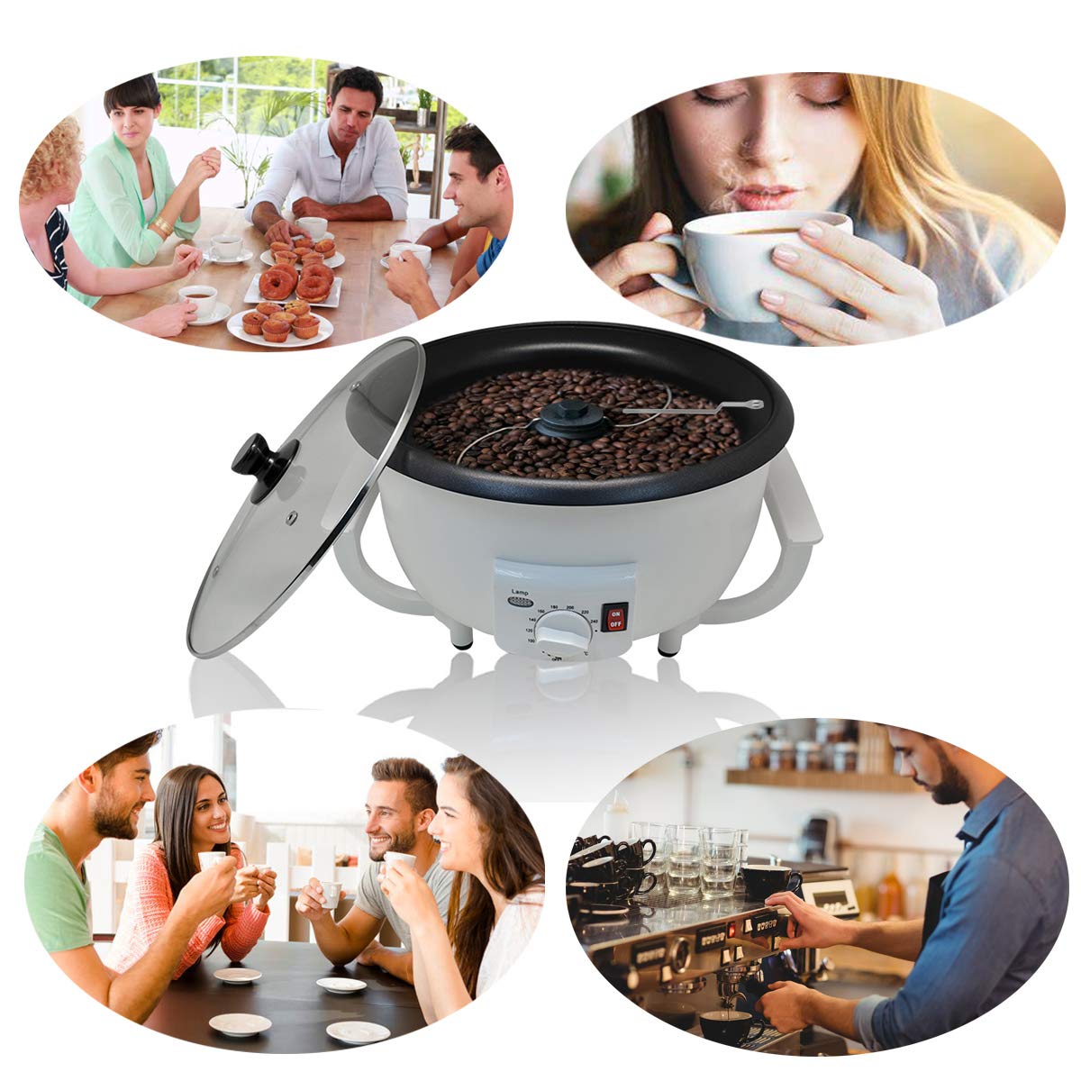 Premium 110V Electric Coffee Roaster for Home Use - JIAN YA NA Household Coffee Bean Roasting & Baking Machine | Perfect for Fresh Coffee Lovers, Small Batch Roasting & DIY Coffee Enthusiasts