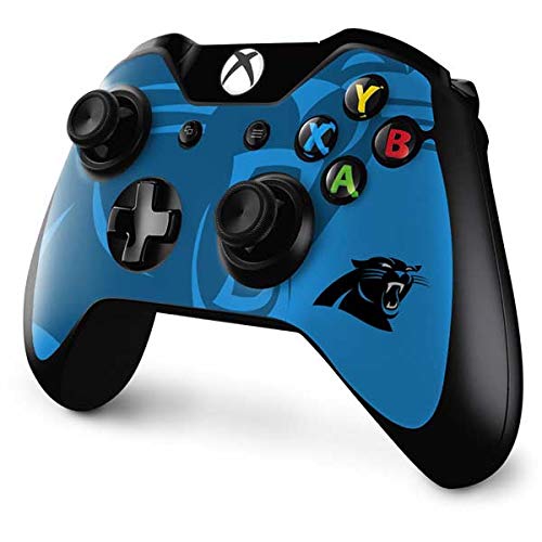 Officially Licensed NFL Carolina Panthers Double Vision Gaming Skin Decal for Xbox One Controller - Durable Protective Cover for Gamers & Fans