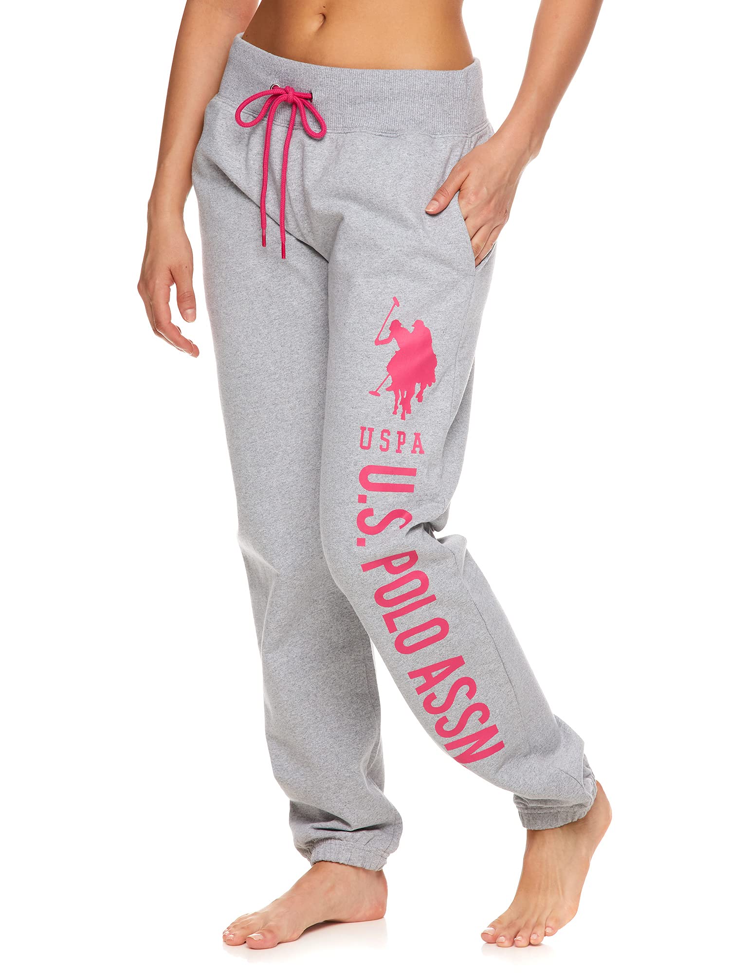 U.S. Polo Assn. Women's Essential Sweatpants with Pockets - Soft & Breathable French Terry Joggers for Women | Perfect for Lounge, Workout & Casual Wear